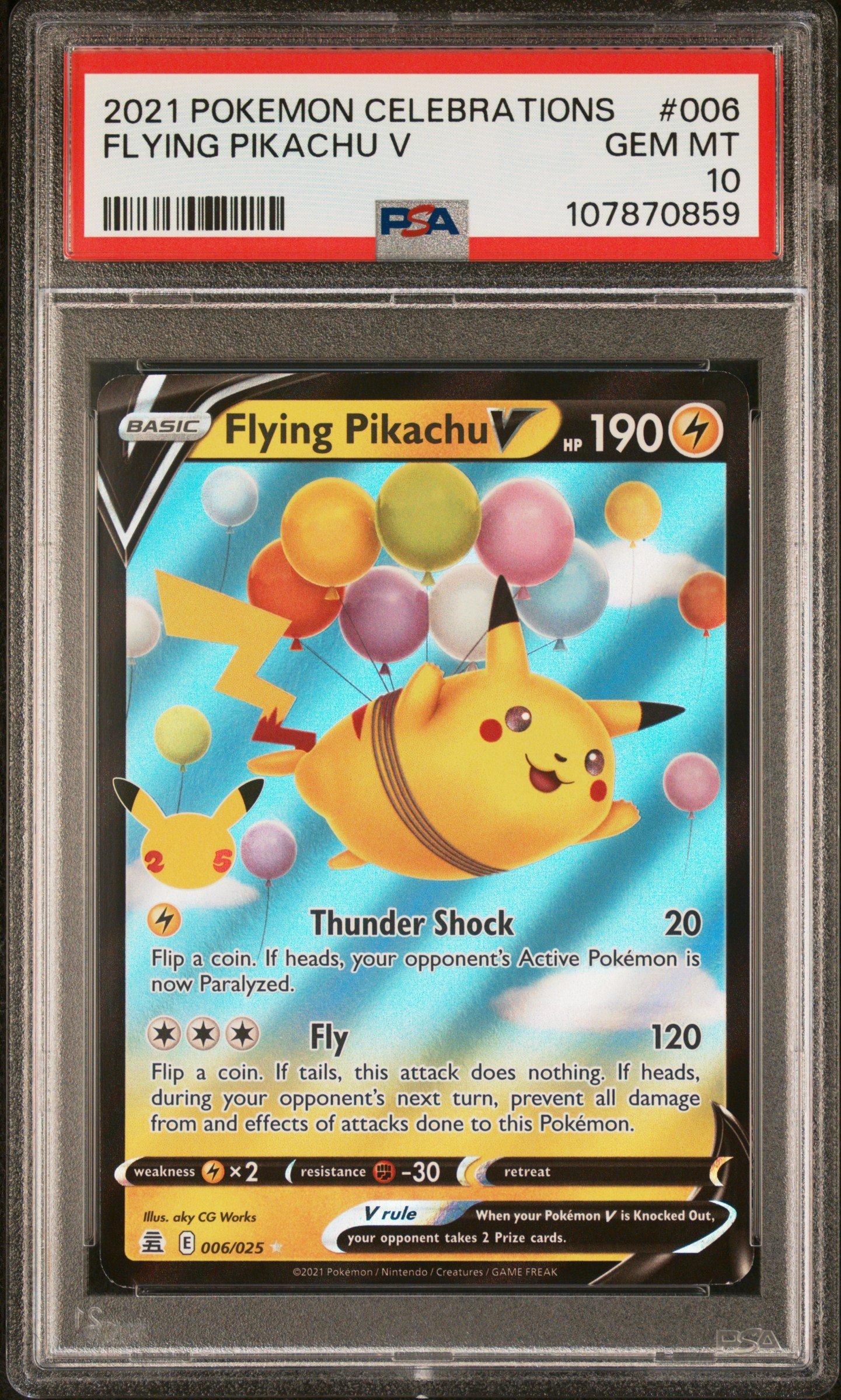2021 Pokemon Celebrations 006 Flying Pikachu V PSA