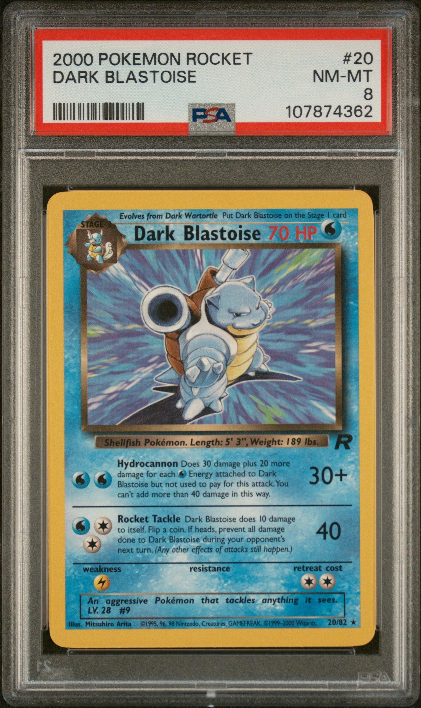 2000 Pokemon Rocket 20 Dark Blastoise PSA