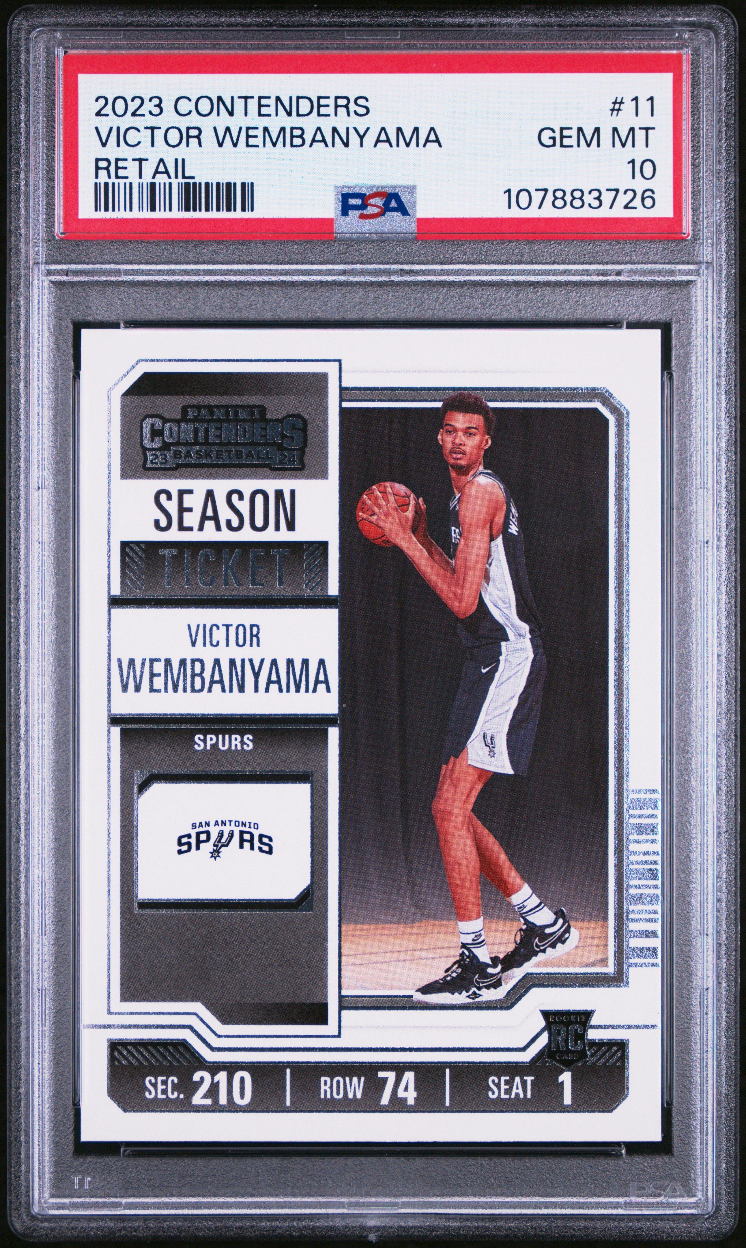 2023 Panini Contenders 11 Victor Wembanyama Retail PSA 10 Graded