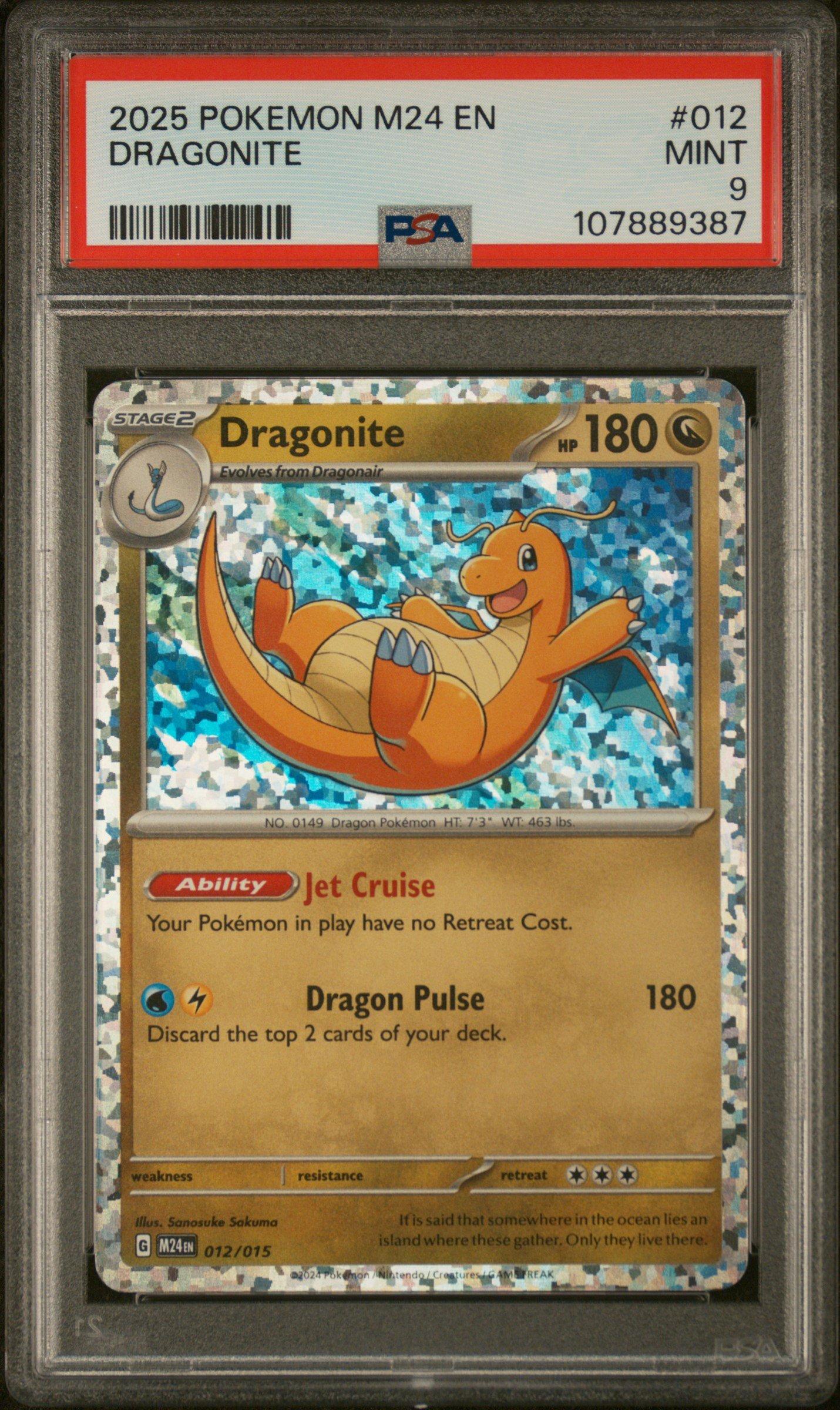 2025 Pokemon M24 En-mcdonald's Collection 012 Dragonite PSA 9
