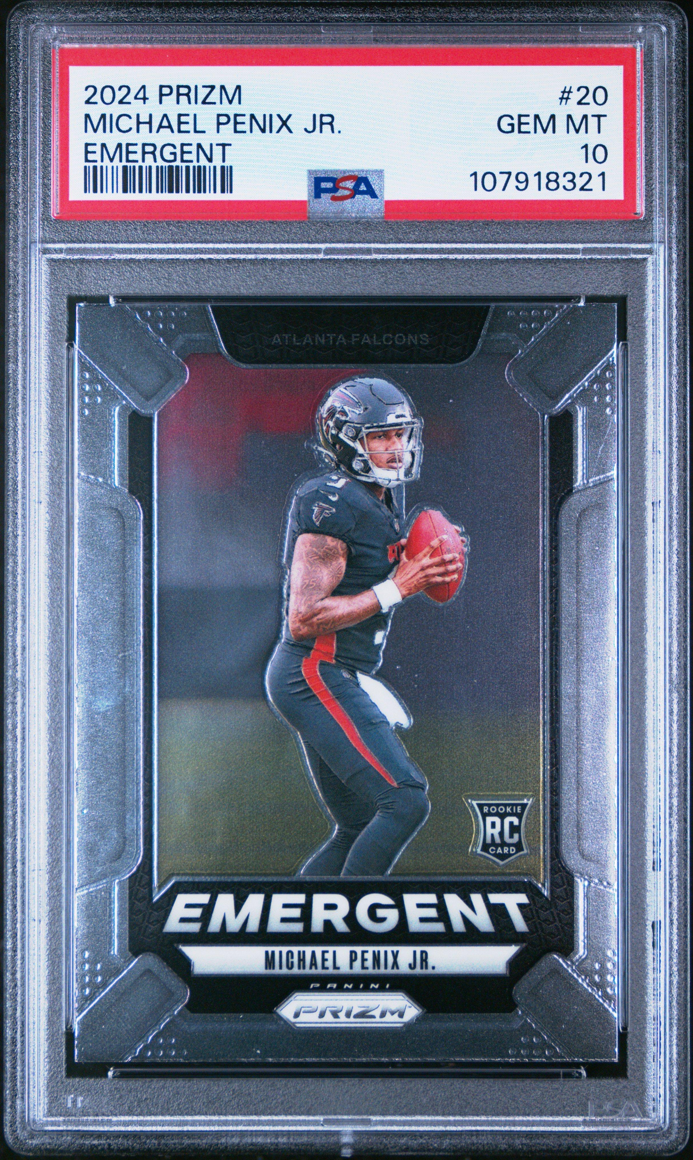 2024 Panini Prizm Emergent 20 Michael Penix Jr. PSA 10