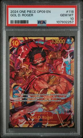 2024 ワンピース カード ゴールド・D・ロジャー #118 PSA 10 PSA 10 One Piece Gol D. Roger SEC One Piece Card OP09-118