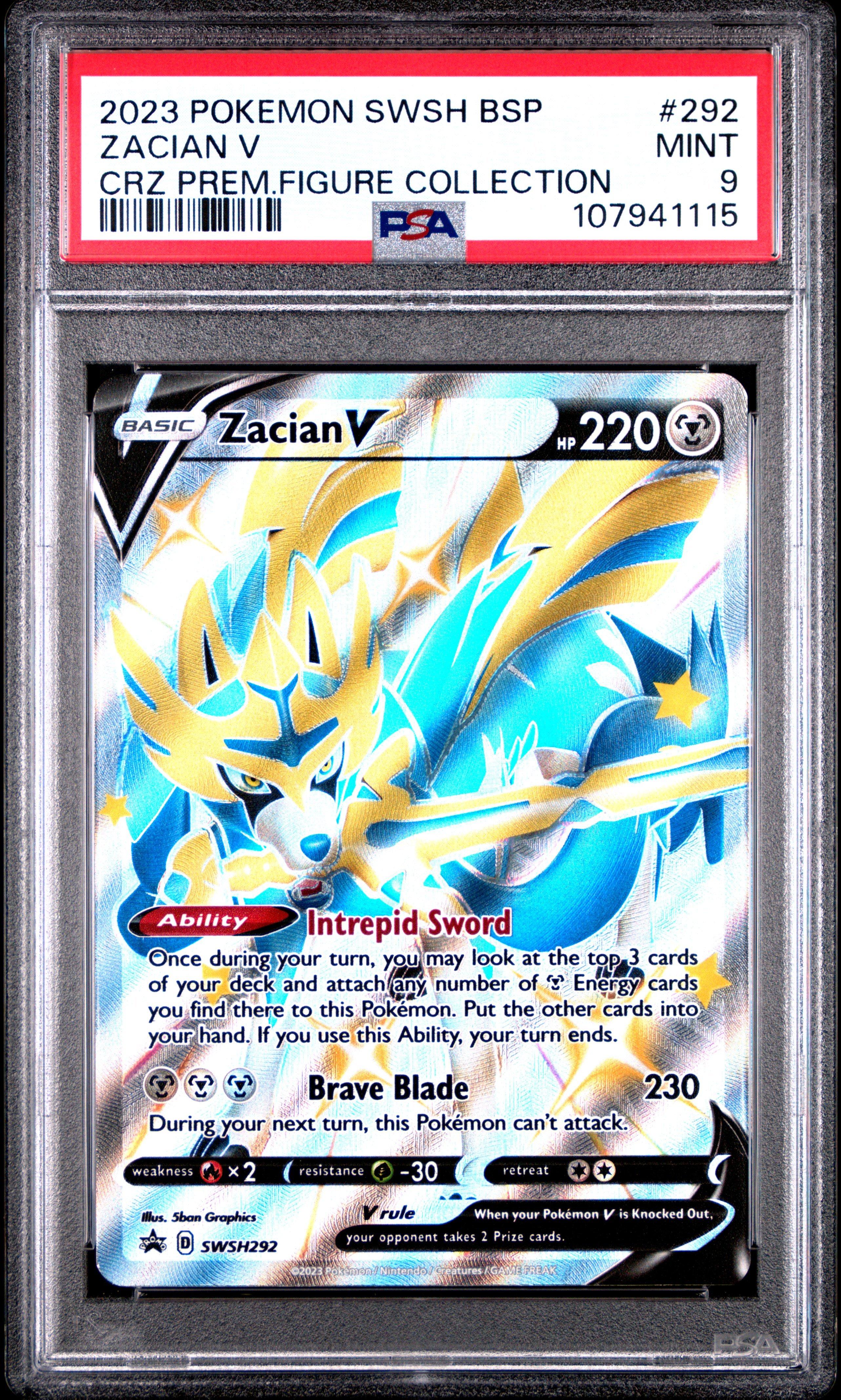 2023 Pokemon Swsh Black Star Promo 292 Zacian V Crown Zenith