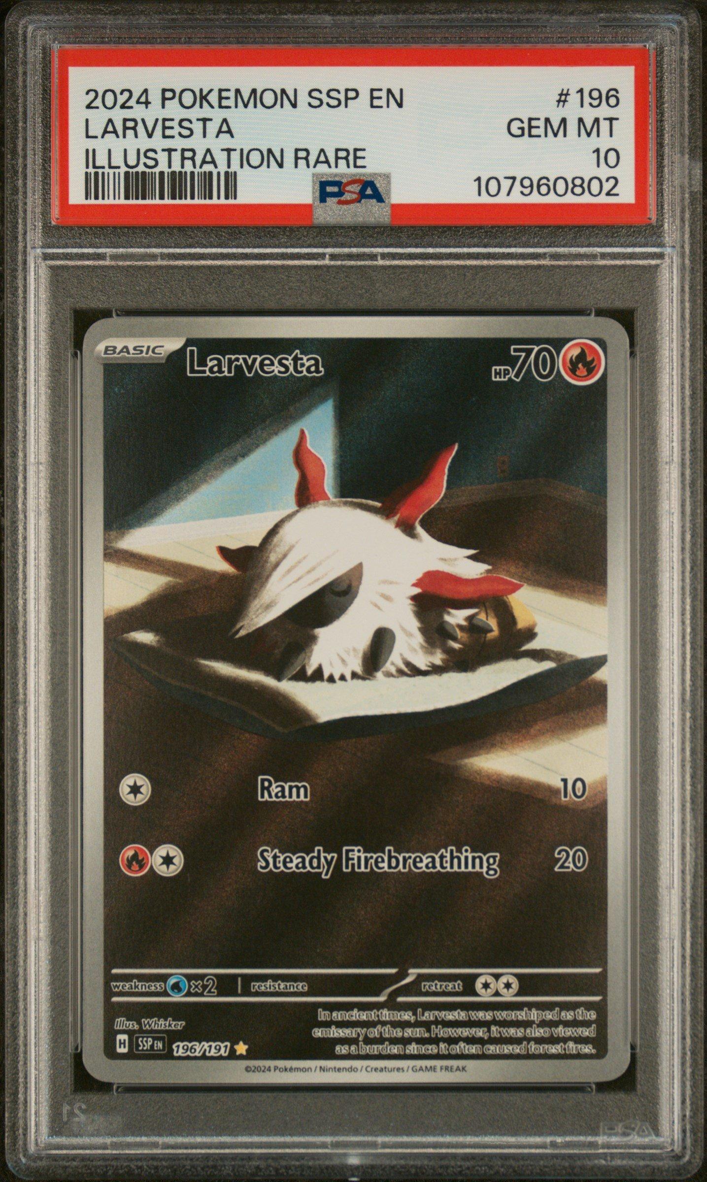 larvesta pokemon card (099/086) – PokeGuard the official authentication and grading ensure this card remains a verified mainstay of your growing collection. Pokemon 2025 SV11B Black Bolt