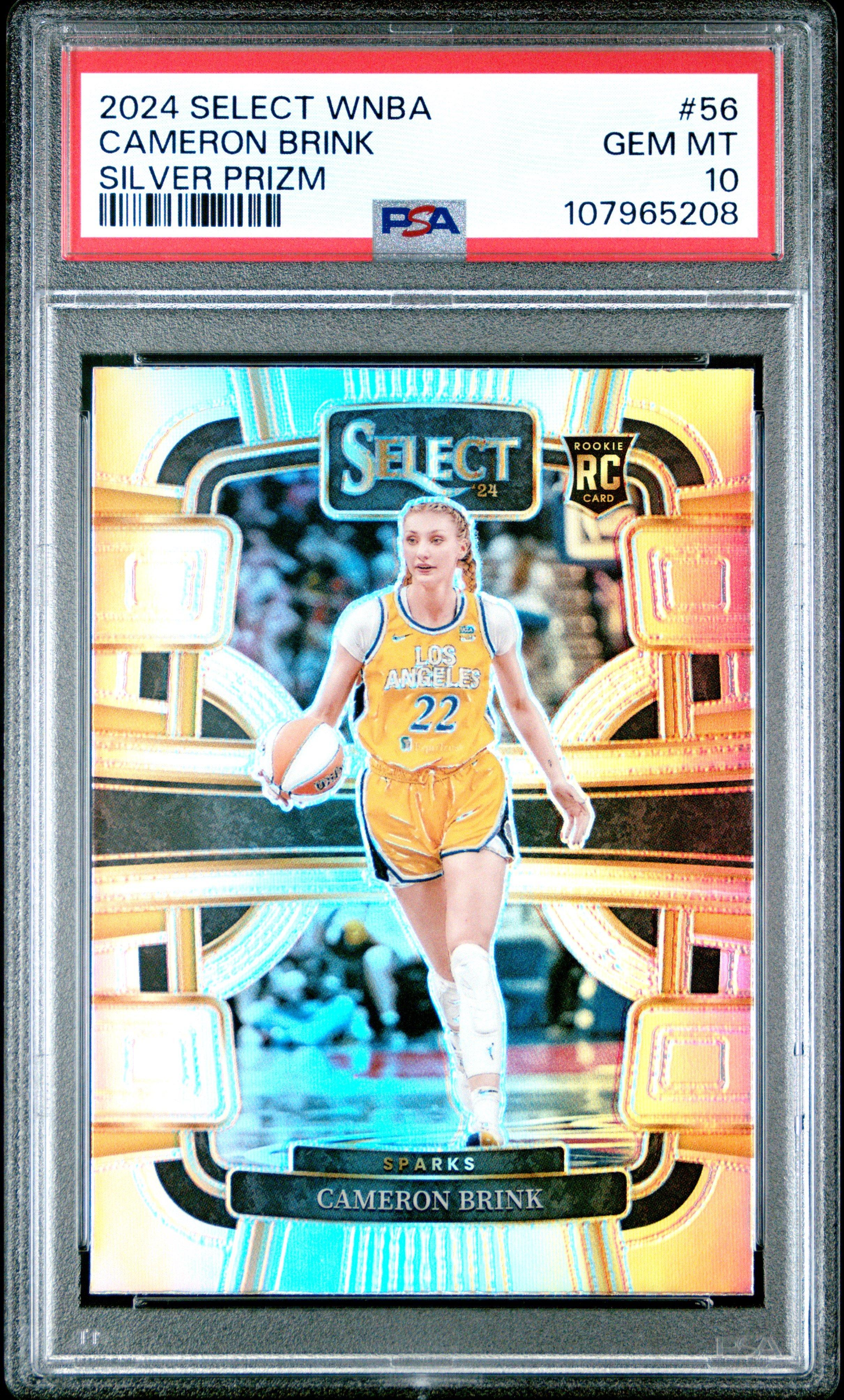 2024 Panini Select Wnba 56 Cameron Brink Silver Prizm PSA 10 
