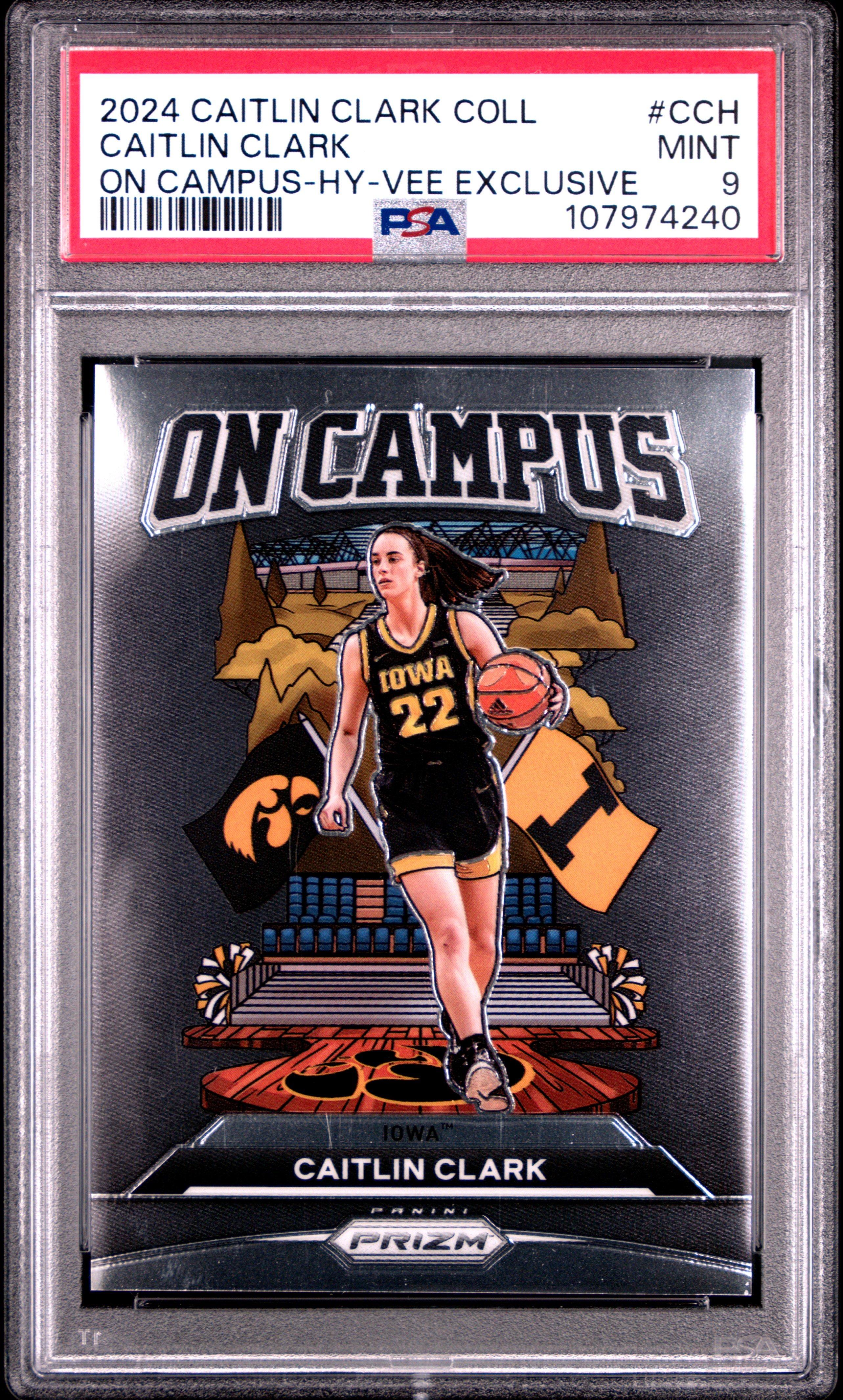 2024 Panini Caitlin Clark Collection On Campus Cch Caitlin Clark Hy-vee Exclusive PSA 9
