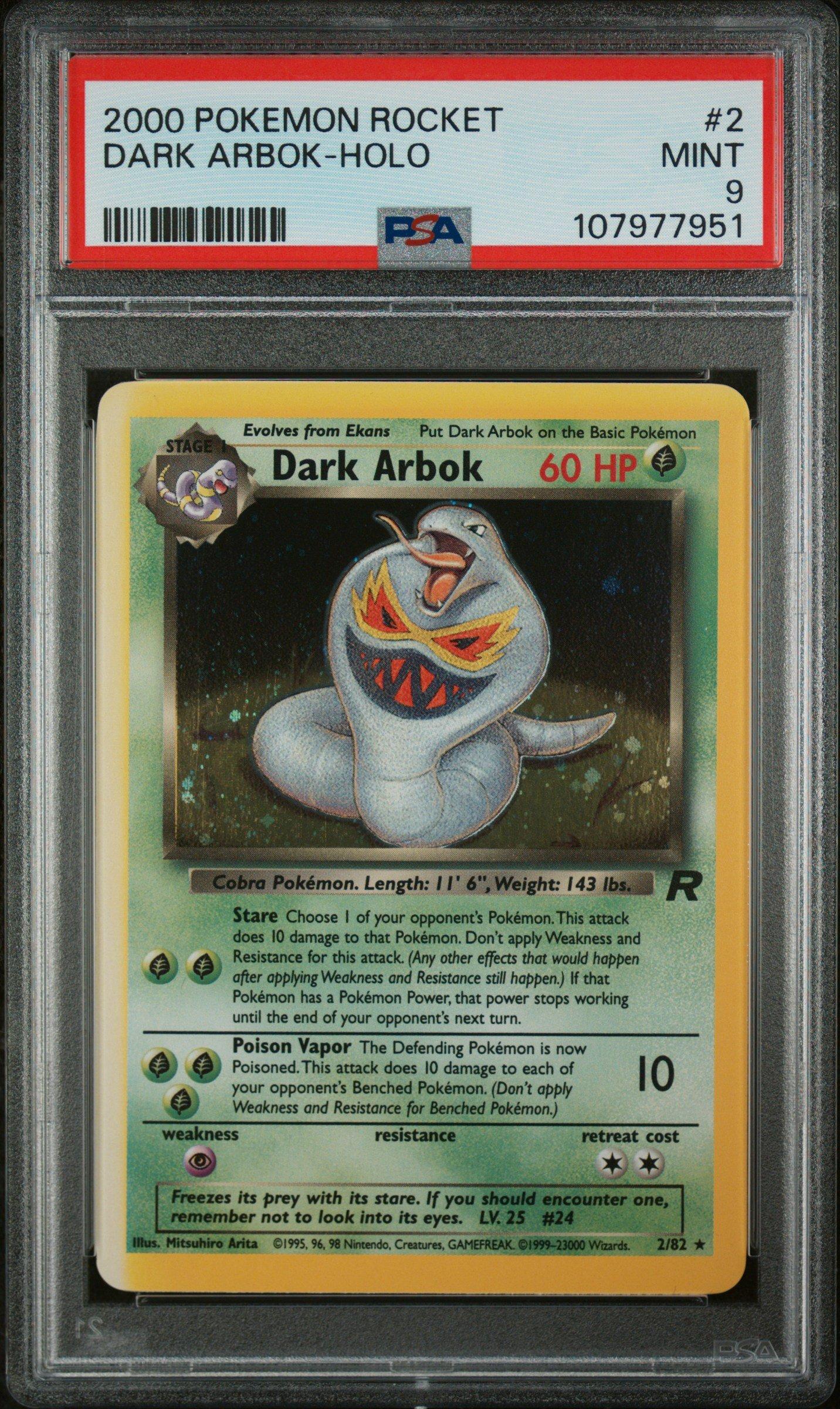 2000 Pokemon Rocket 2 Dark Arbok-holo PSA