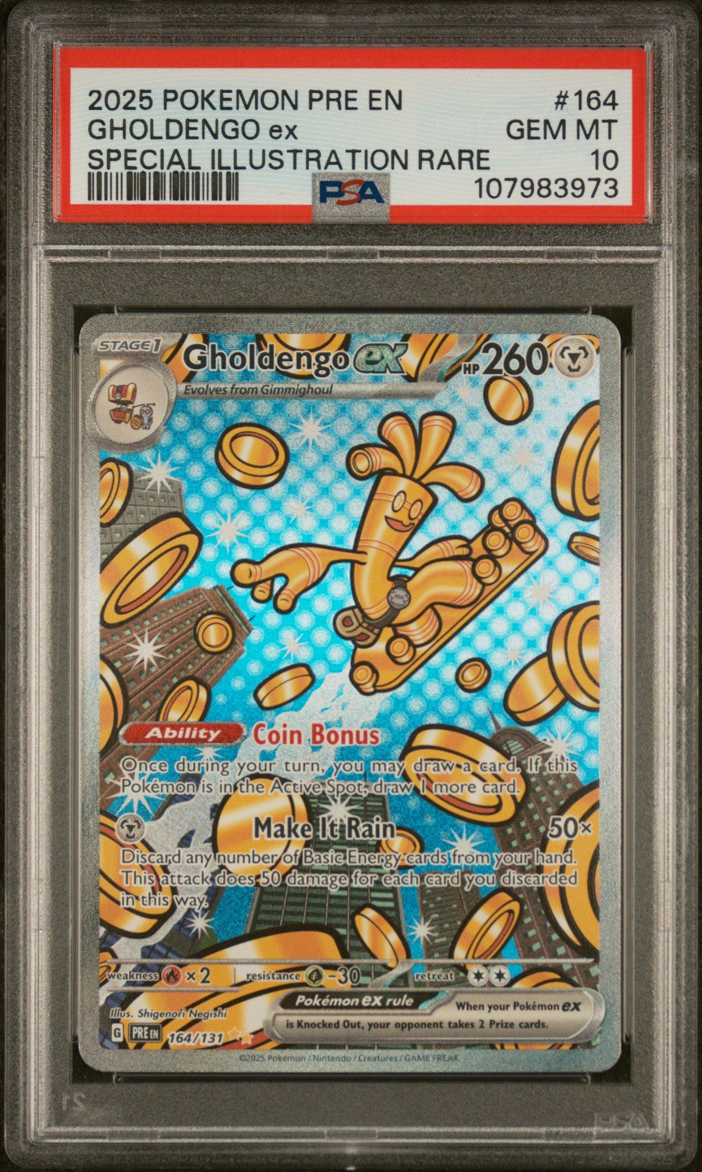 2025 Pokemon Pre En-prismatic Evolutions 164 Gholdengo Ex