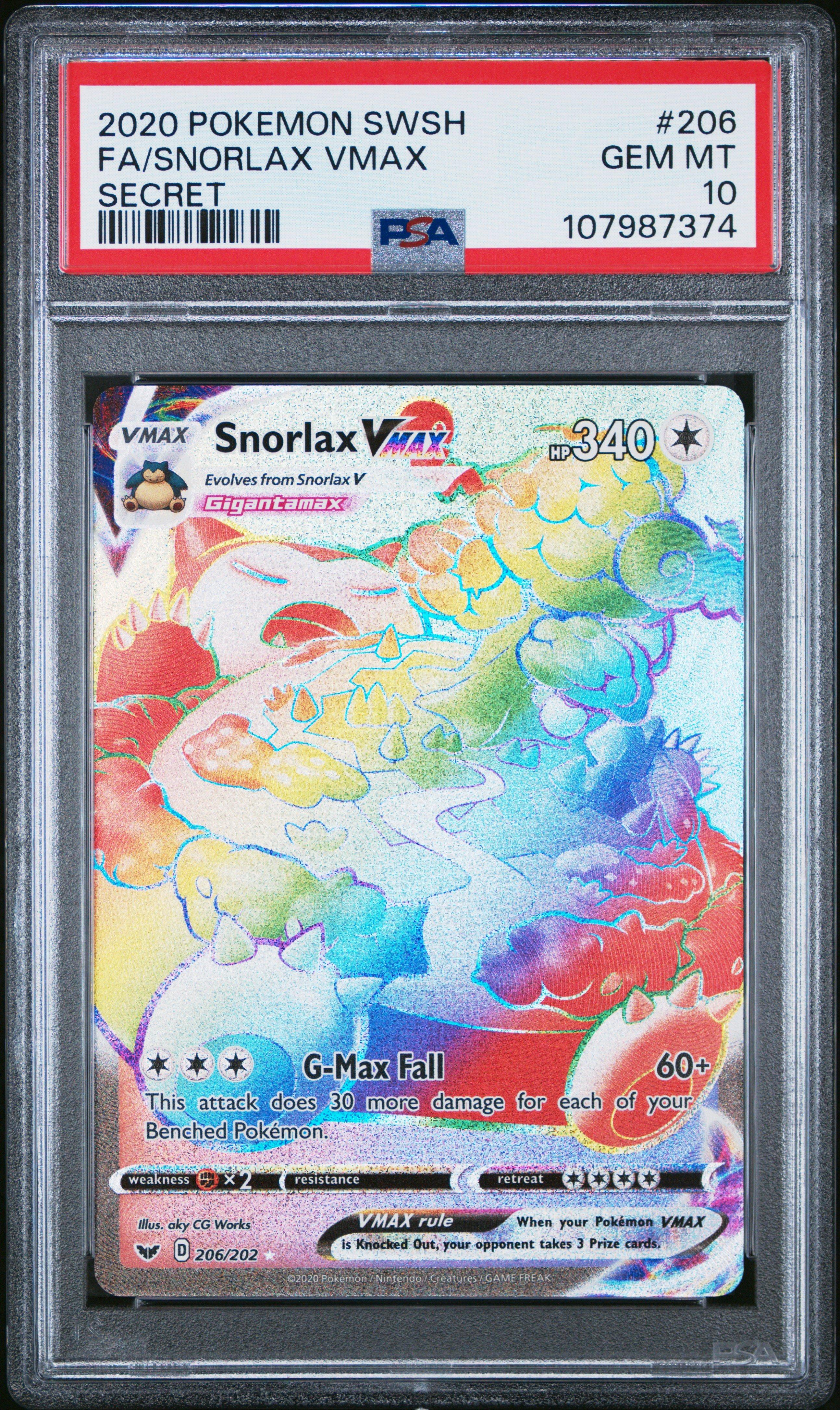 snorlax pokemon card 2020 VMAX (142/202) (Jumbo Card) [Sword & Shield: Base Set] [Colorless][Colorless][Colorless][Colorless] Body Slam 100 Flip a coin Snorlax 140/202 - SWSH01 Sword