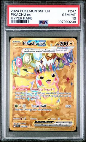 2024 Pokemon Ssp En-surging Sparks 247 Pikachu Ex Hyper Rare