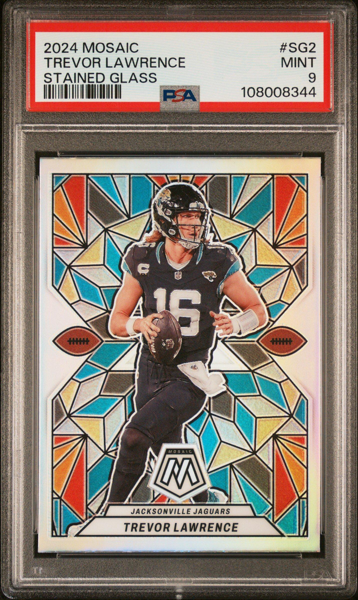 2024 Panini Mosaic Stained Glass Sg2 Trevor Lawrence PSA 9 Graded