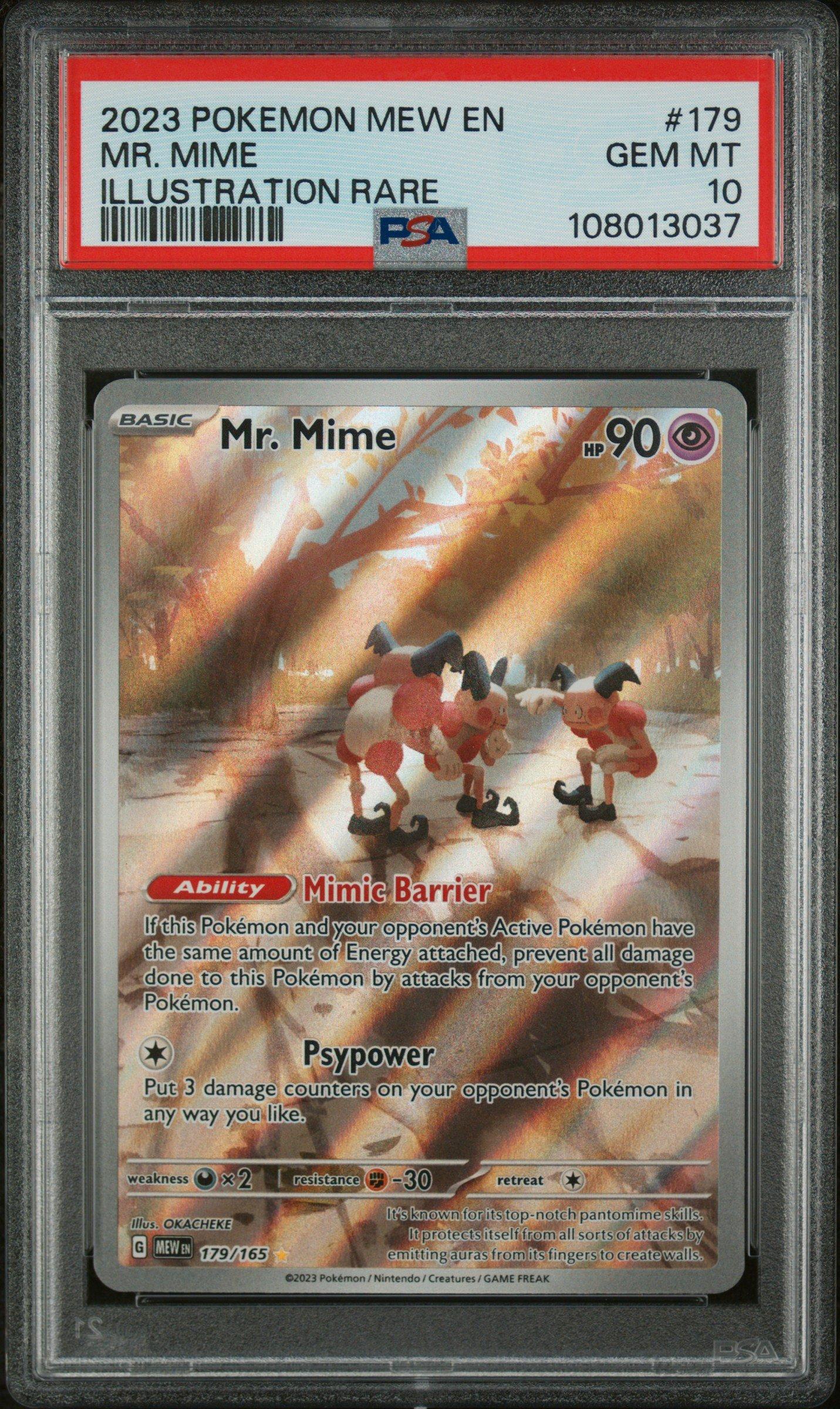 2023 Pokemon Mew En-151 179 Mr. Mime Illustration Rare PSA