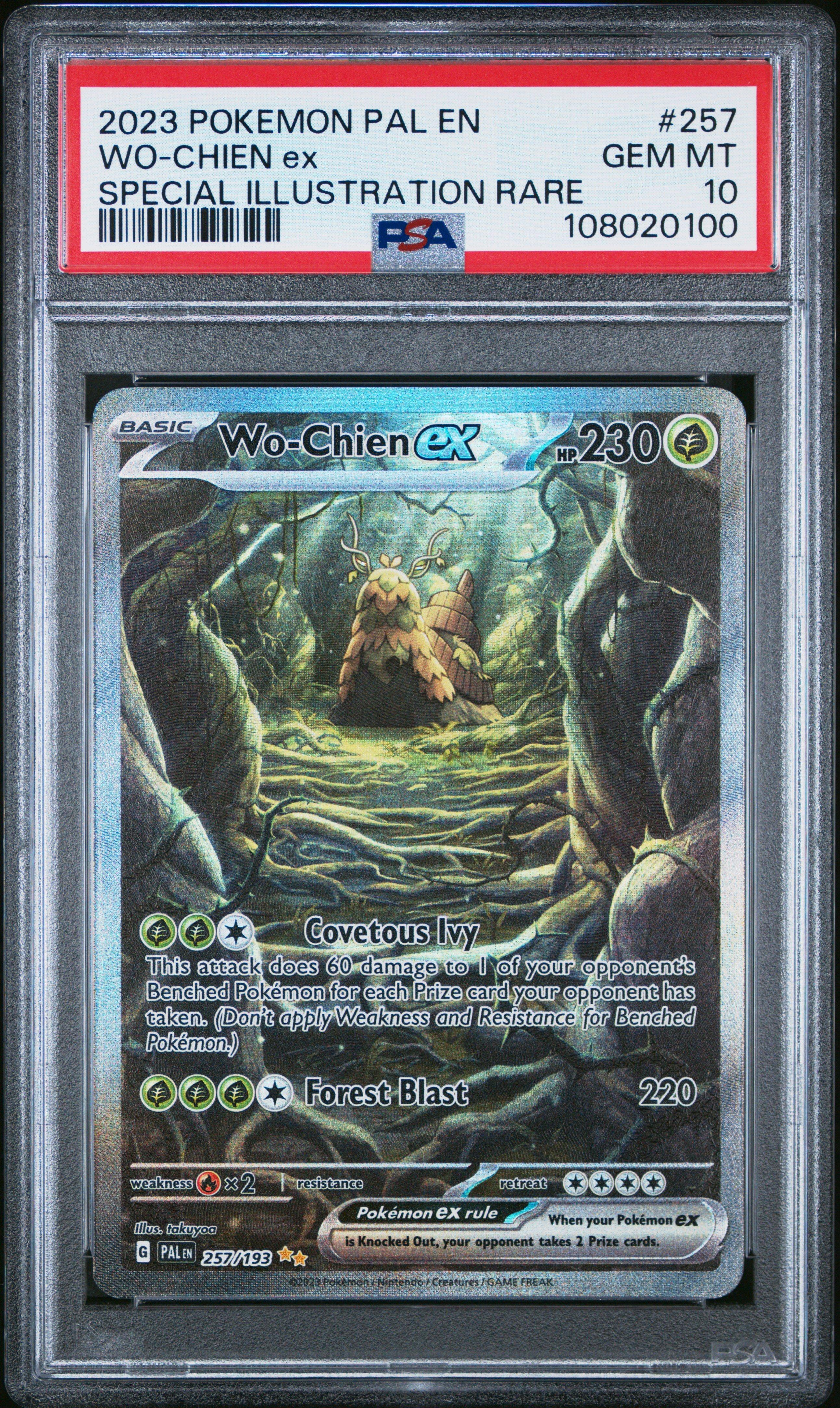 2023 Pokemon Pal En-paldea Evolved 257 Wo-chien Ex Special Illustration Rare PSA