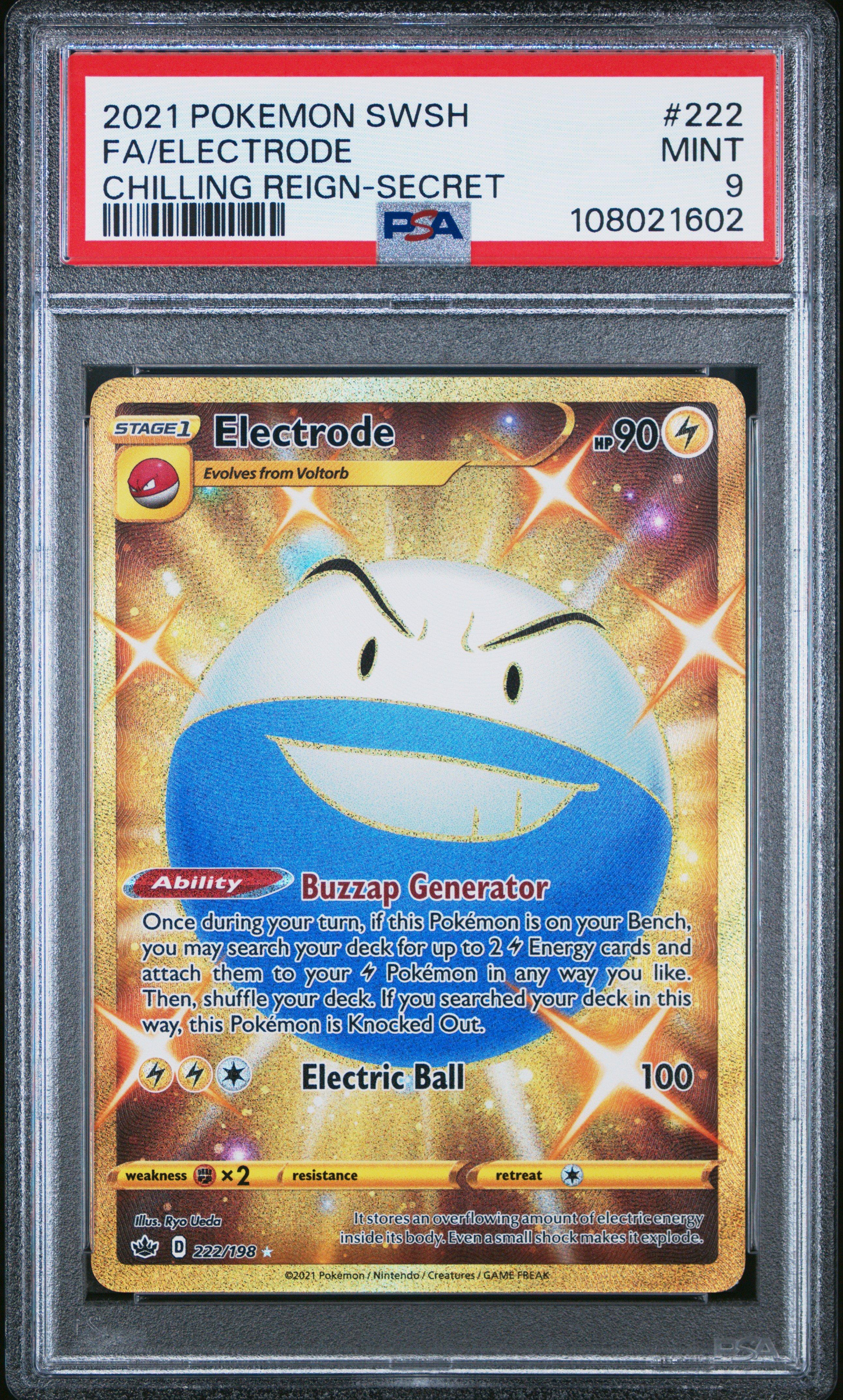 2021 Pokemon Sword & Shield Chilling Reign 222 Full Art
