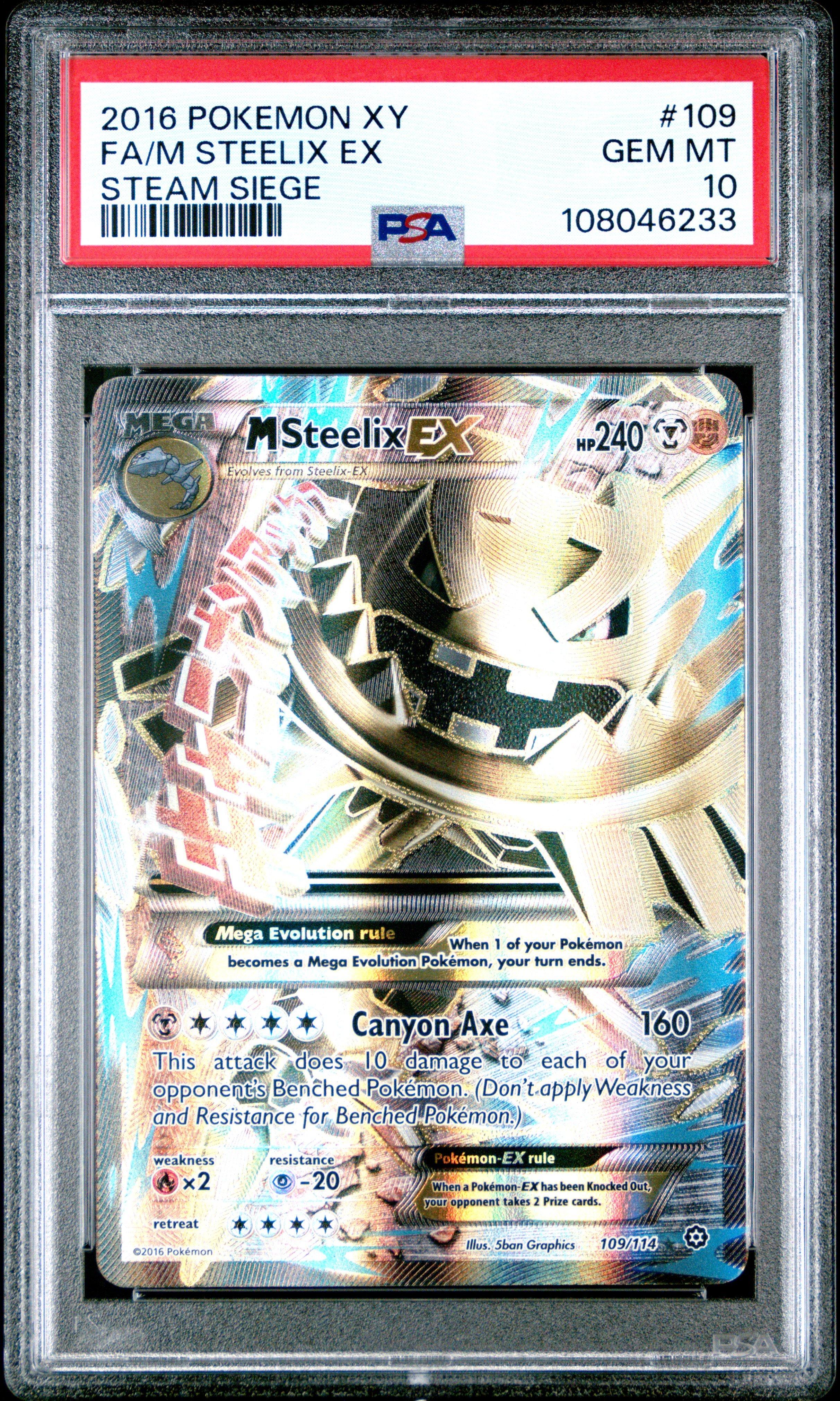 2016 Pokemon Xy Steam Siege Full Art/ Steelix Ex PSA