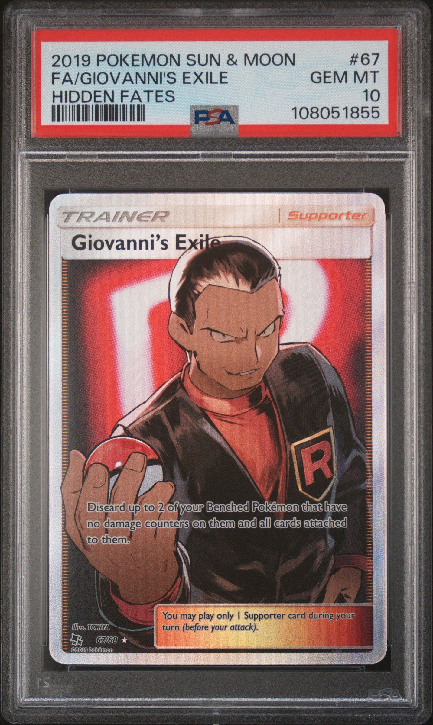 2019 Pokemon Sun & Moon Hidden Fates 67 Full Art/giovanni's Exile