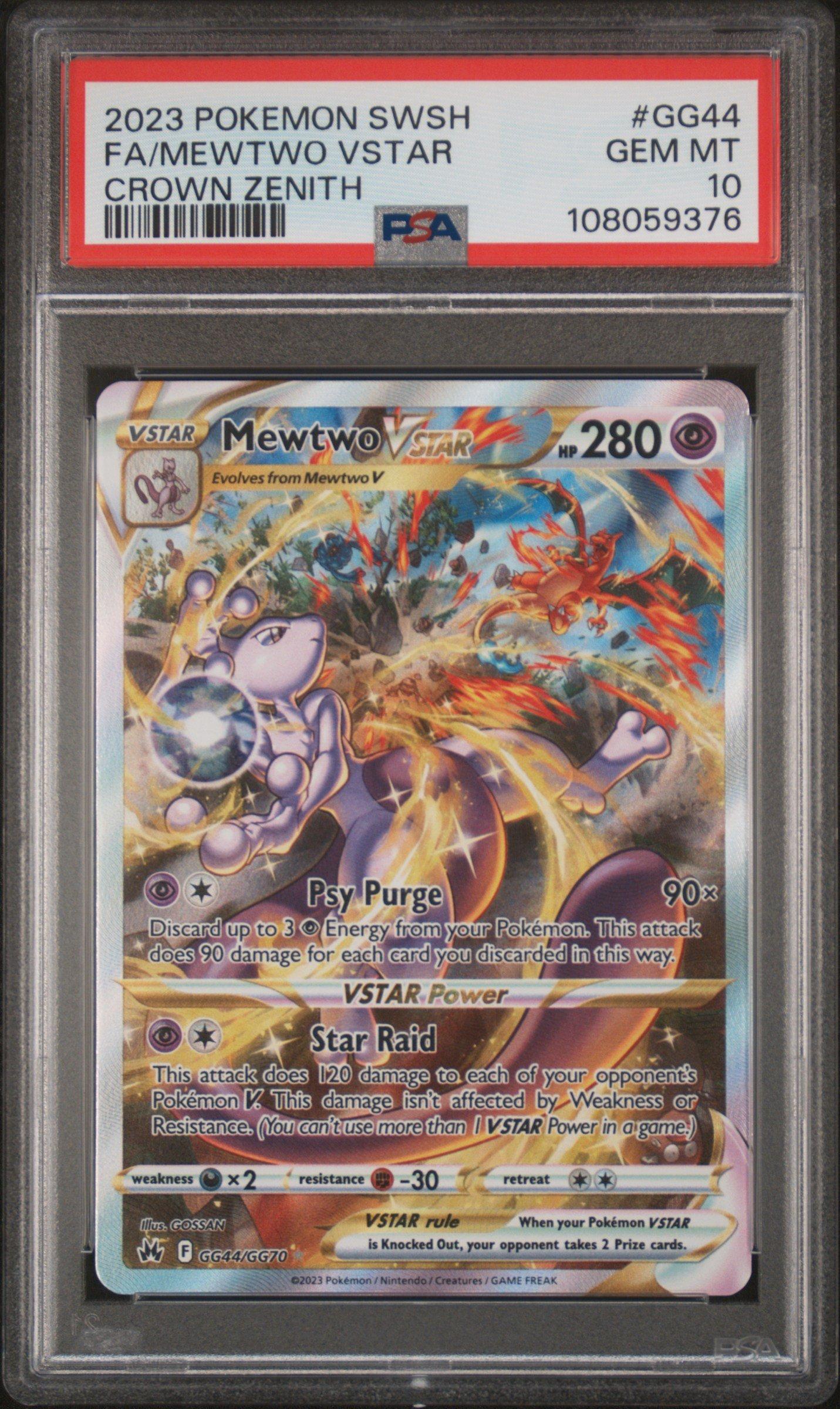 2023 Pokemon Sword And Shield Crown Zenith Gg44 Full Art/mewtwo