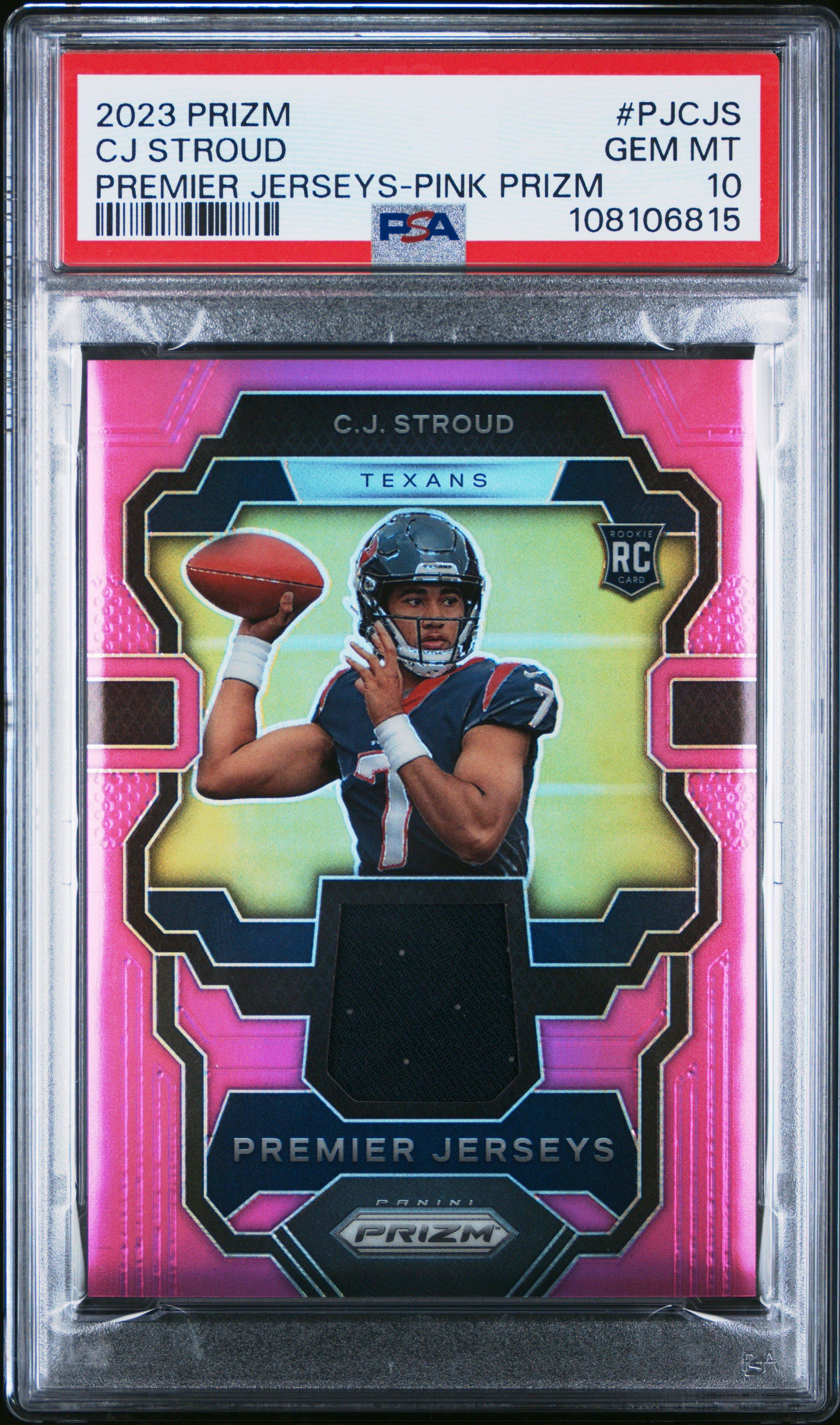 2023 Panini Prizm Premier Jerseys Pjcjs Cj Stroud Prizm PSA