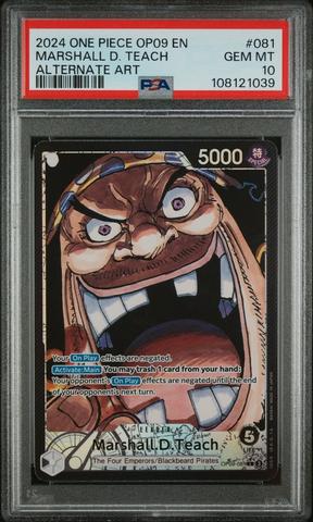 One Piece Card PSA 10 Buggy OP09-051 Wanted Alt Art Japanese
