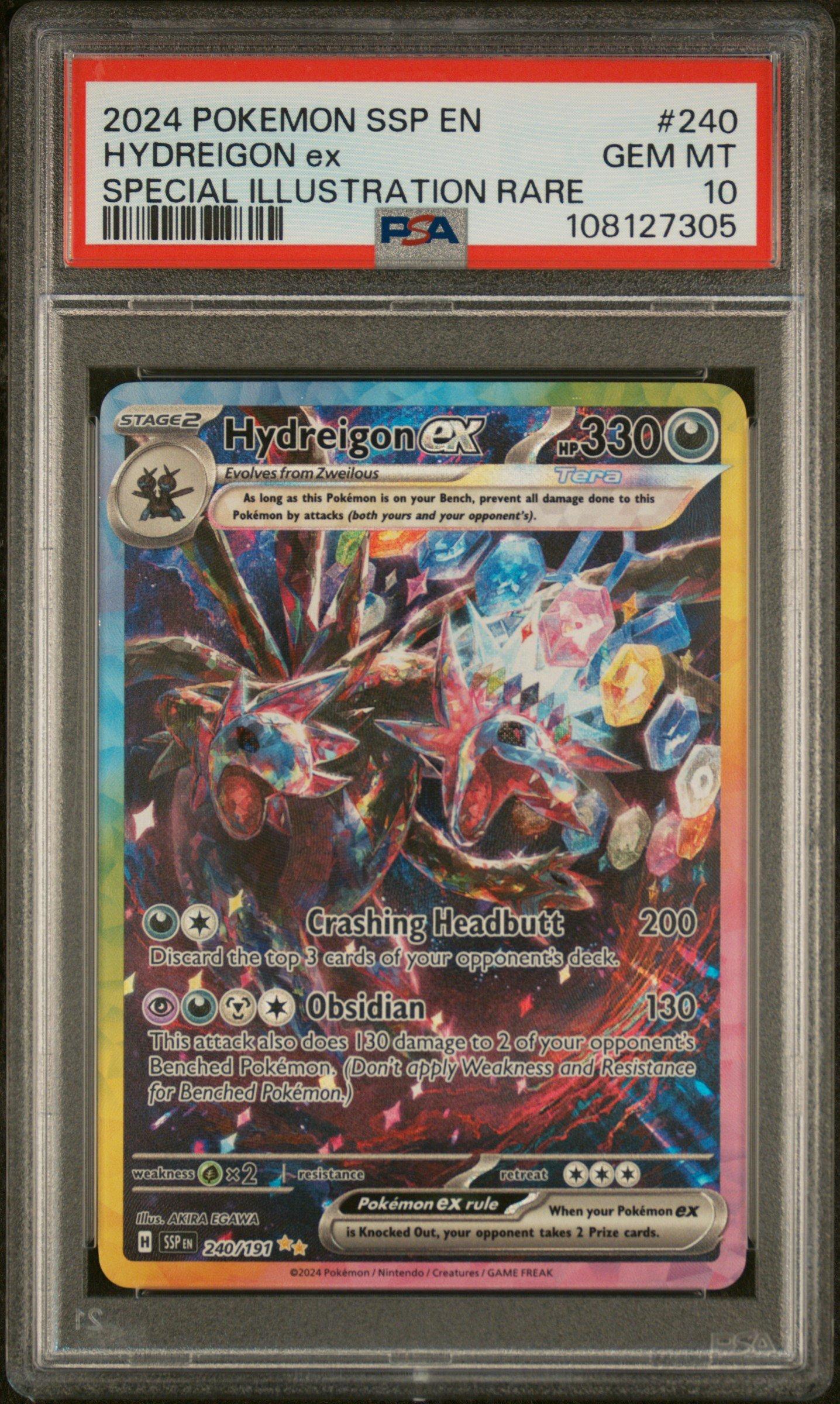 hydreigon pokemon card ex - - 161/086 - SV: White Flare (WHT) - Ultra Rare - Full Art Cards in Damaged condition may have major border wear Card Hydreigon ex SAR Pokémon