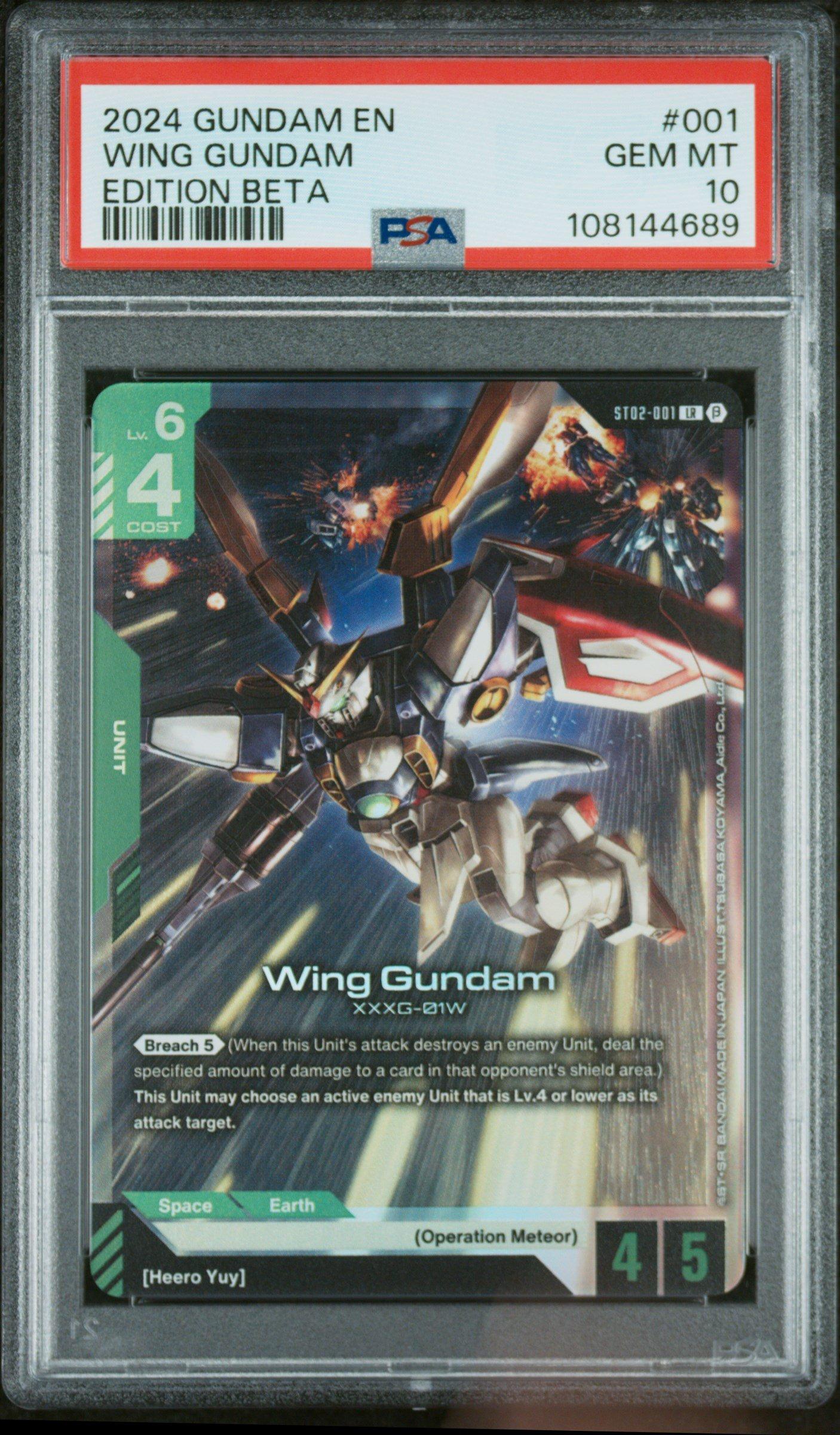2024 Gundam Edition Beta 001 Wing Gundam PSA 10