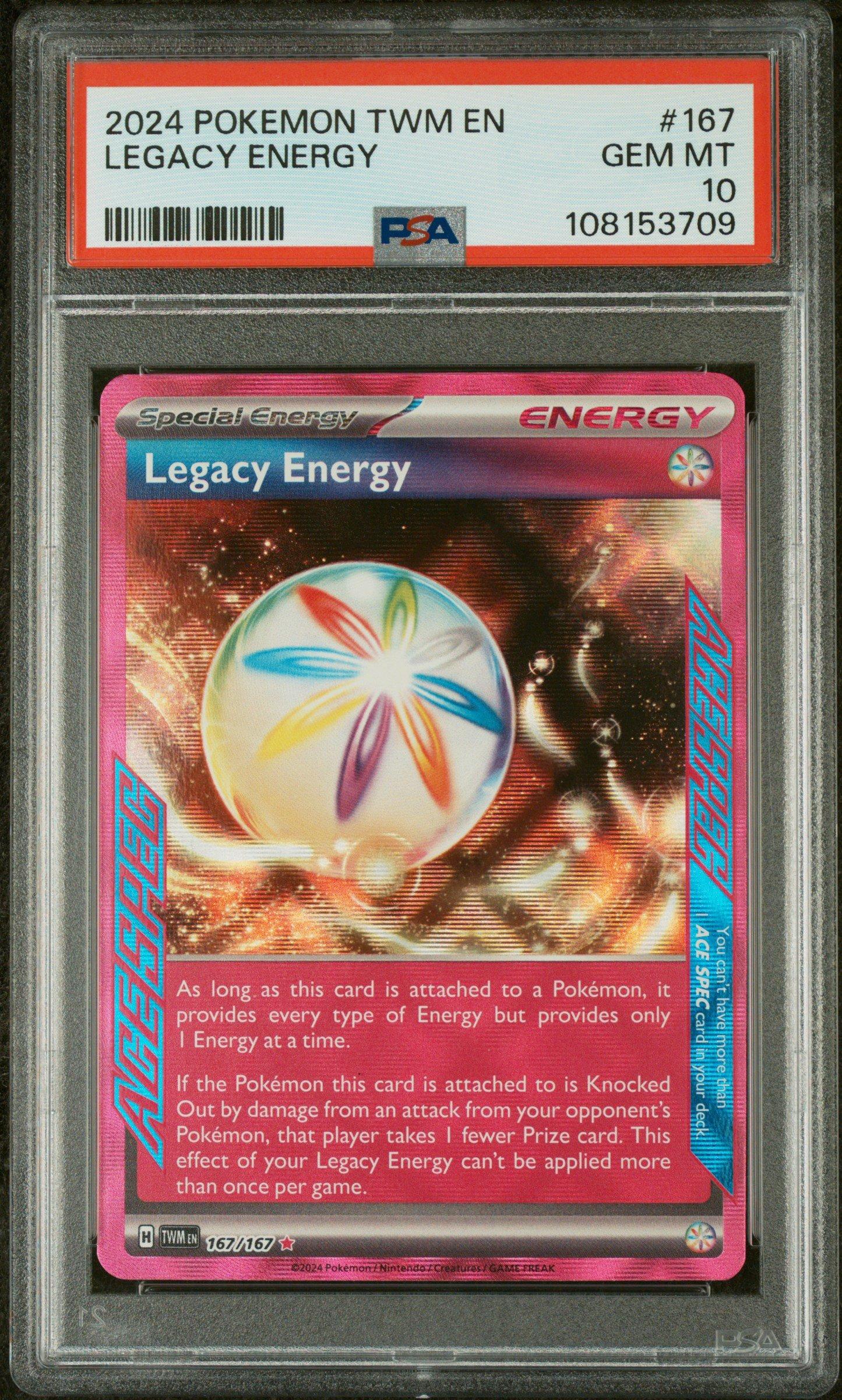 2024 Pokemon Twm En-twilight Masquerade 167 Legacy Energy PSA 10