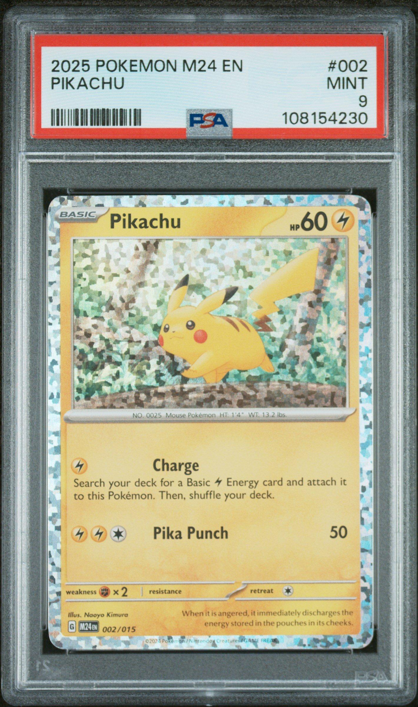 ポケモンカードゲーム Pokemon Card Mac Pikachu PSA9 2025 Pokemon M24 En-mcdonald's Collection 002 Pikachu PSA 9 Graded