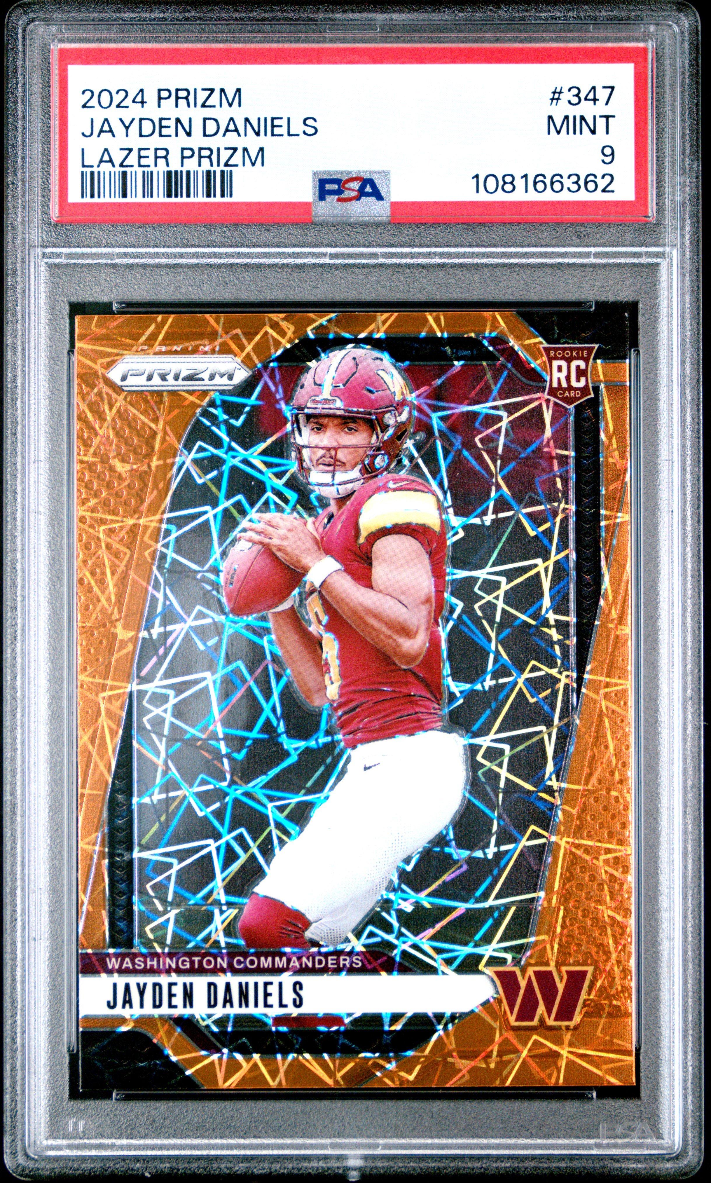 2024 Panini Prizm 347 Jayden Daniels Lazer Prizm PSA 9