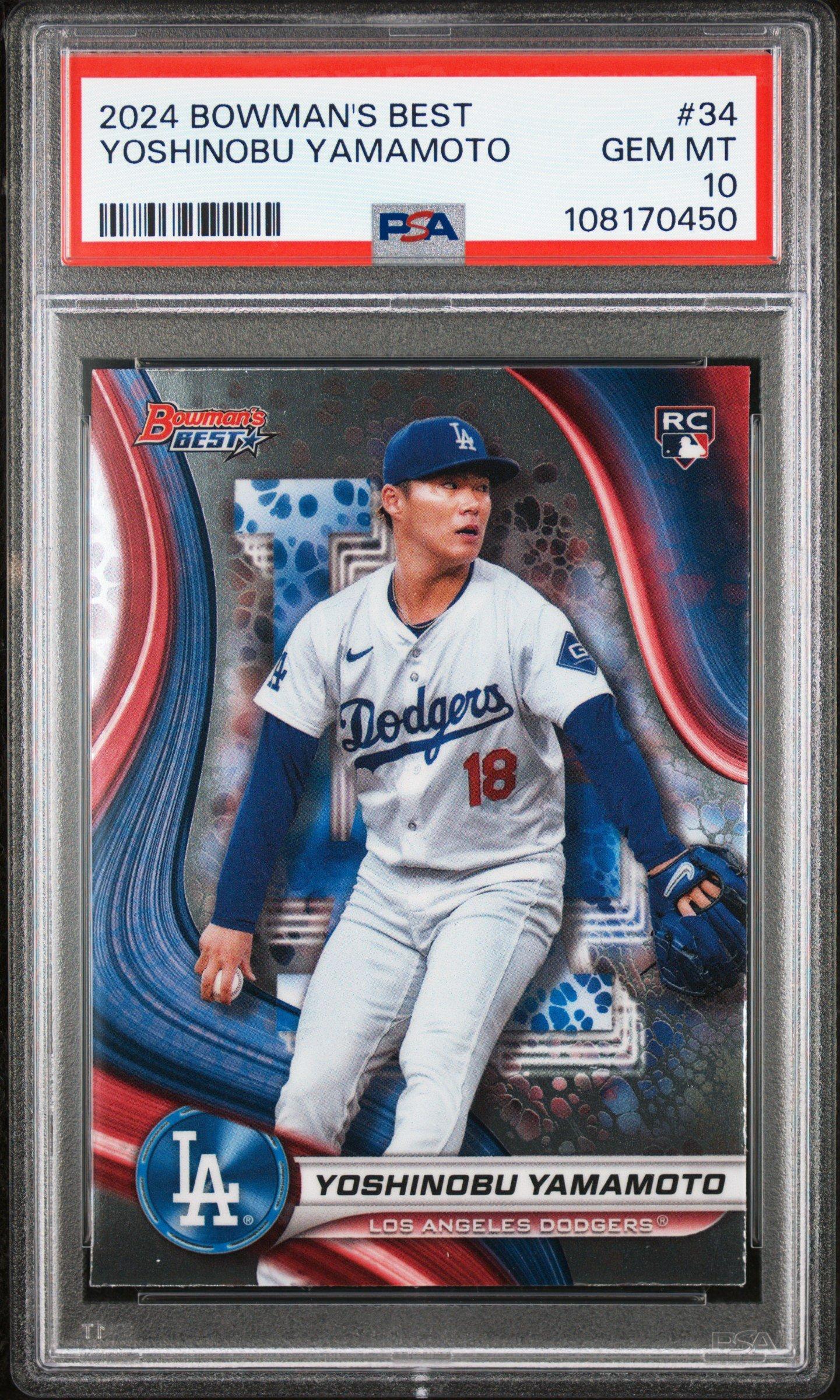 2024 Bowman's Best 34 Yoshinobu Yamamoto PSA 10