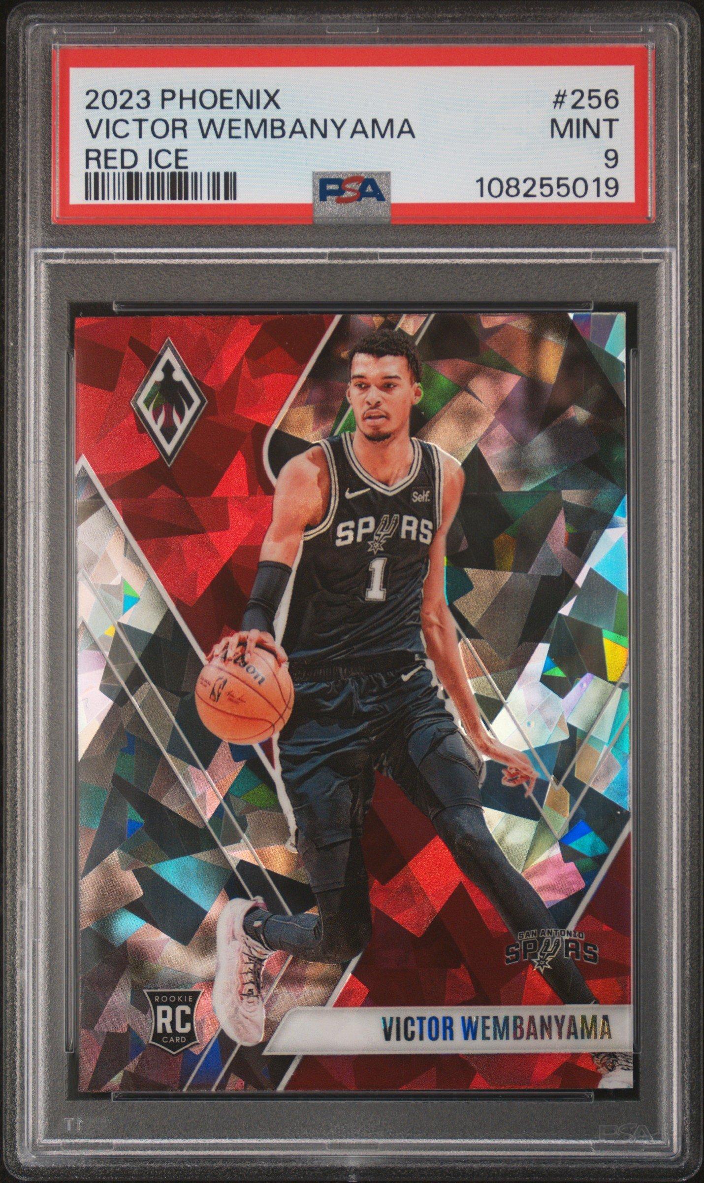 2023 Panini Phoenix 256 Victor Wembanyama Red Ice PSA 9 Graded