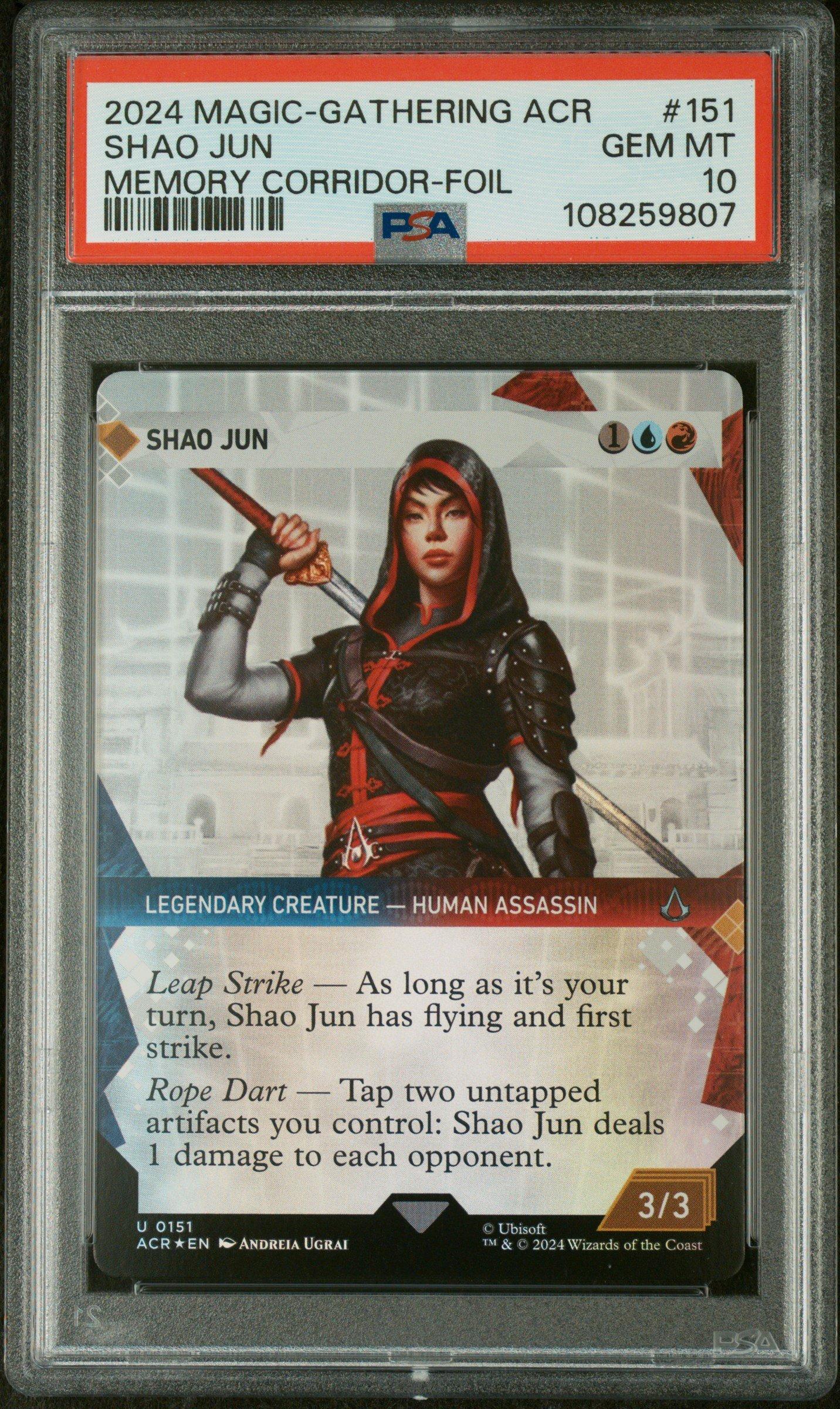 2024 Magic The Gathering Assassin's Creed 151 Shao Jun Memory Corridor Showcase-foil PSA 10