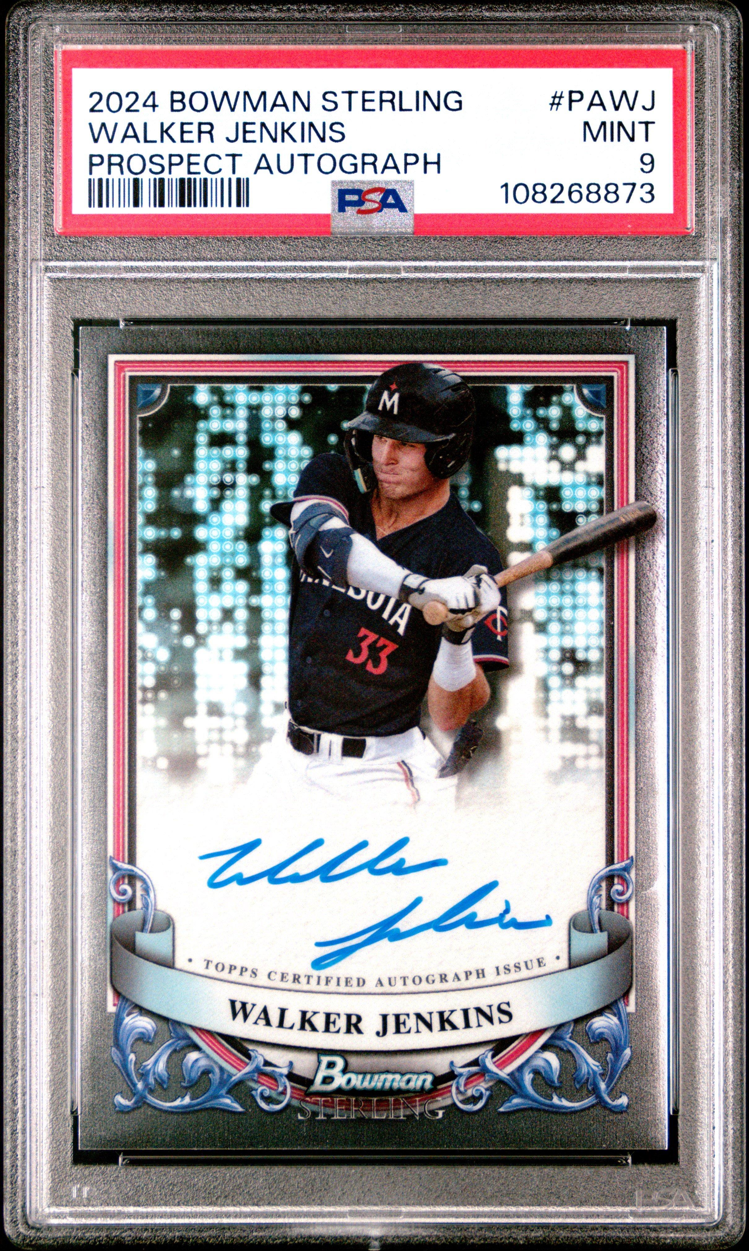 2024 Bowman Sterling Prospect Autographs Pawj Walker Jenkins PSA 9