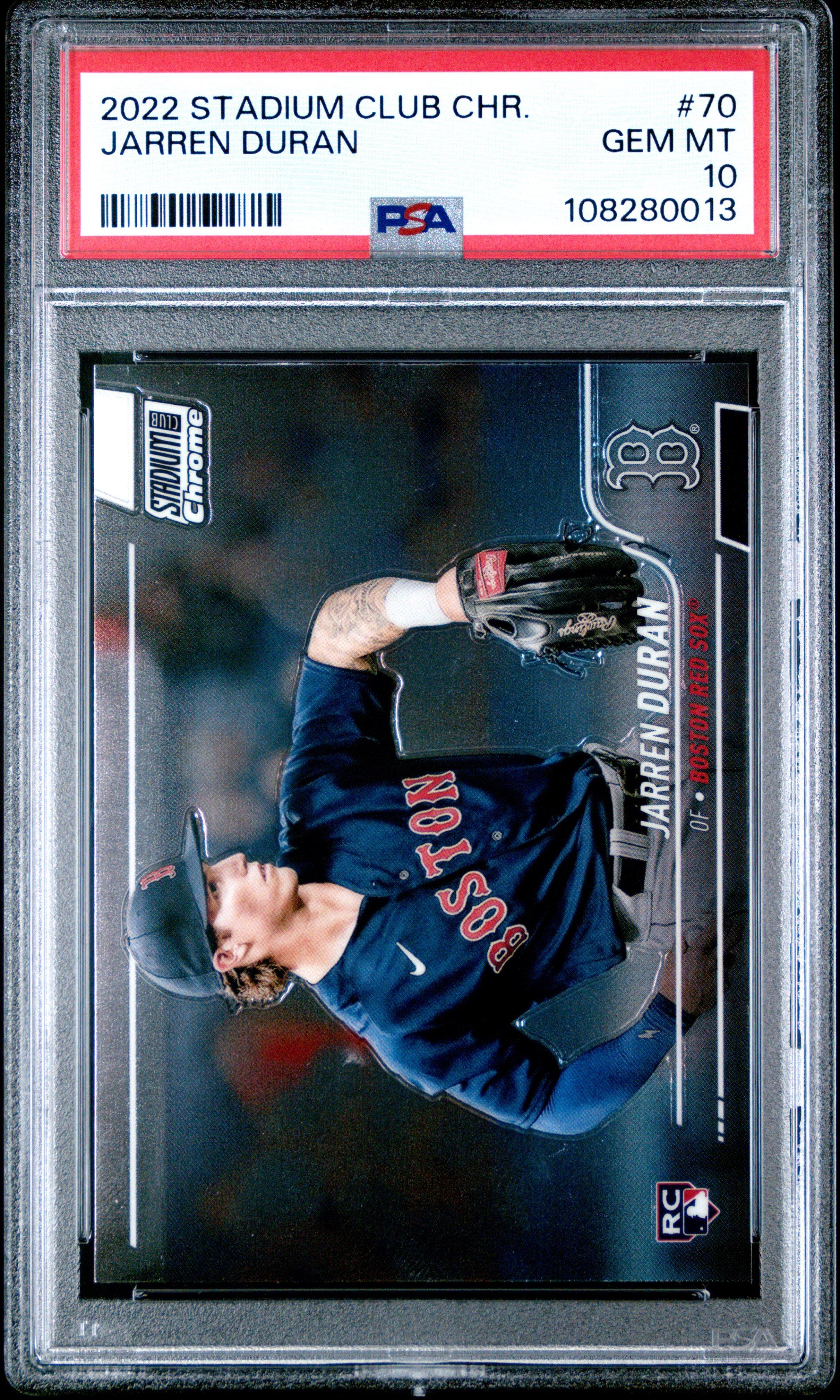 2022 Topps Stadium Club Chrome 70 Jarren Duran PSA 10