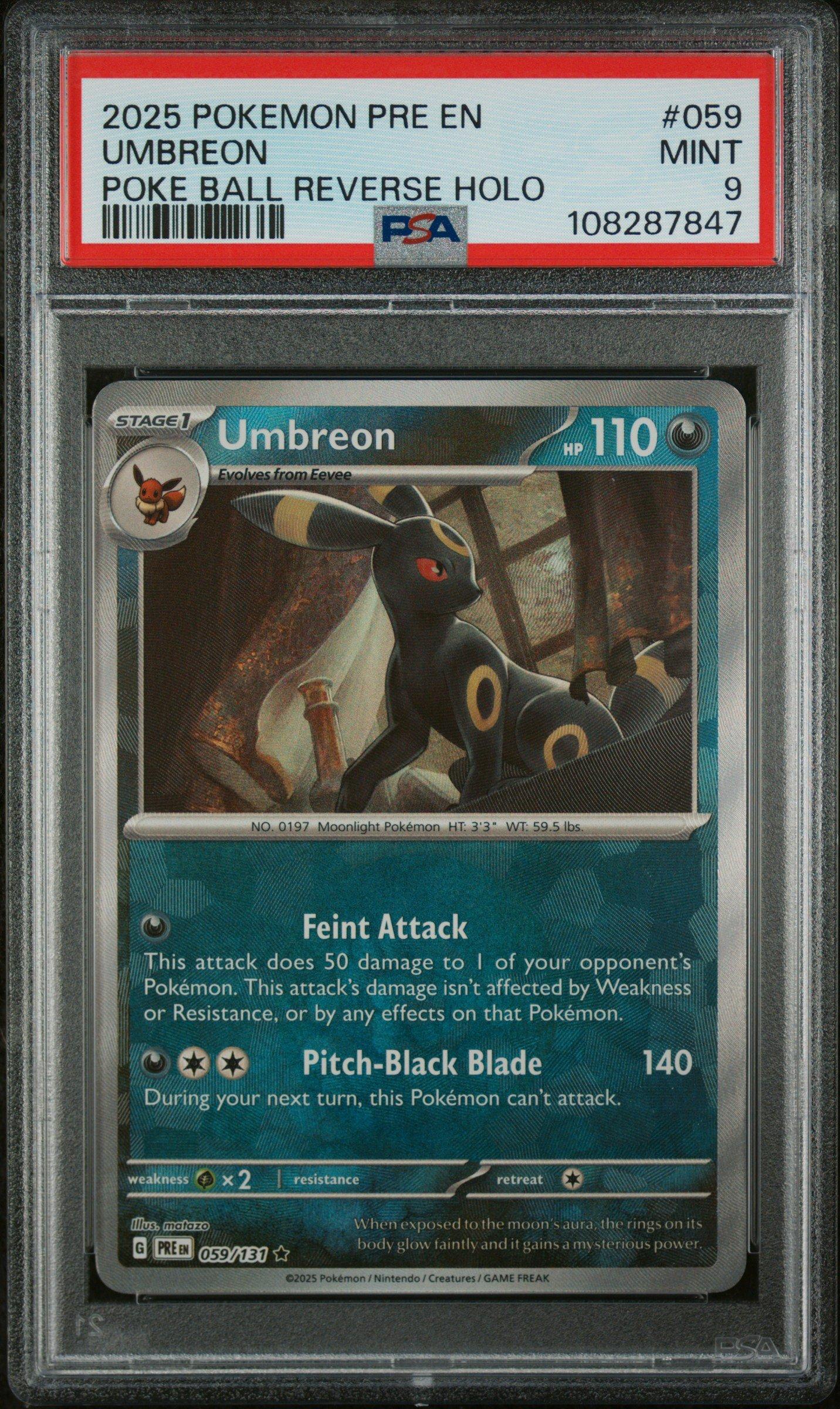 059 131 pokemon card Umbreon 059/131 holo rare green dot : r/PokemonMisprints the official authentication and grading ensure this card remains a verified mainstay of your growing collection. Umbreon [Reverse] #59 Prices |