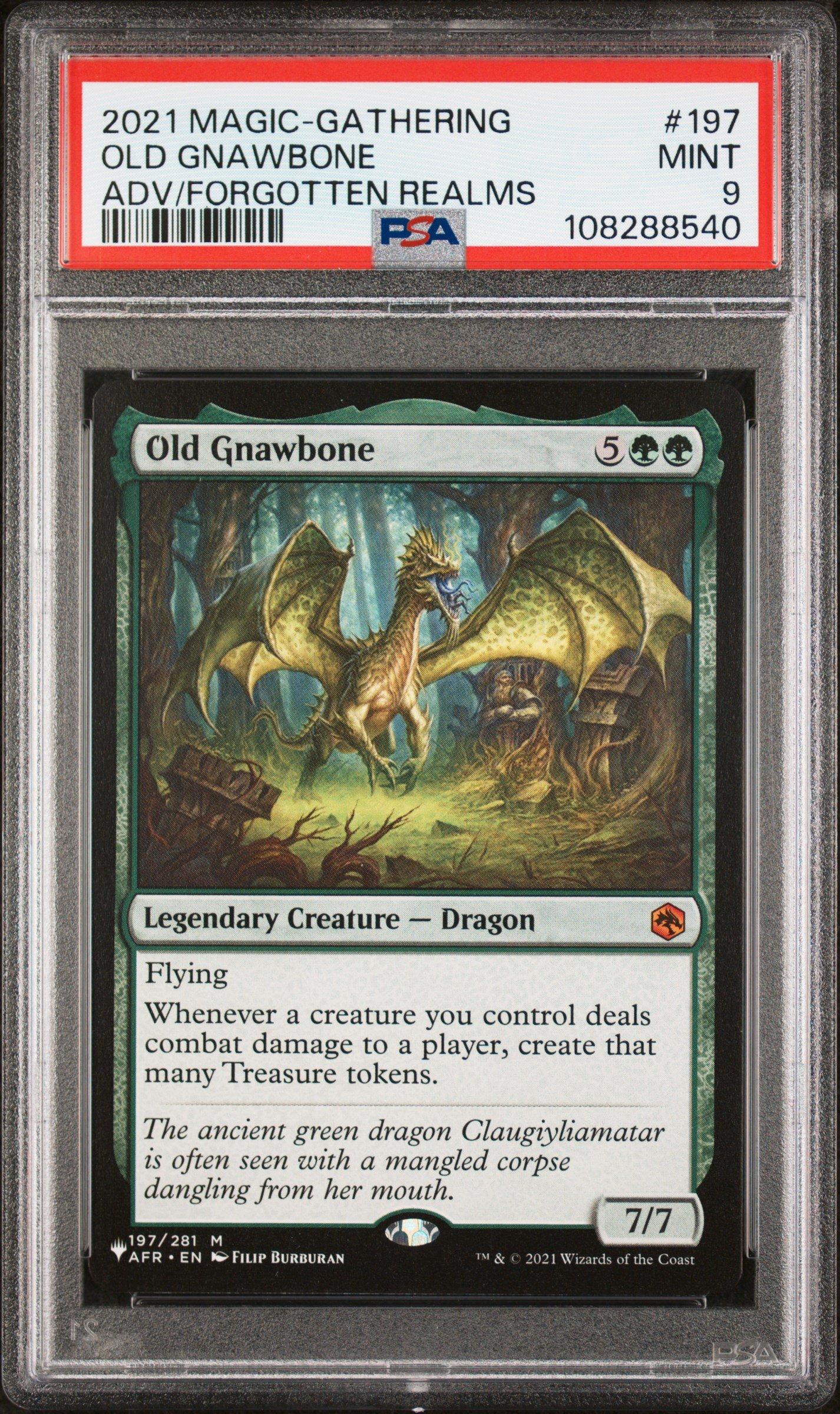 2021 Magic The Gathering Adventures In The Forgotten Realms 197 Old Gnawbone PSA 9