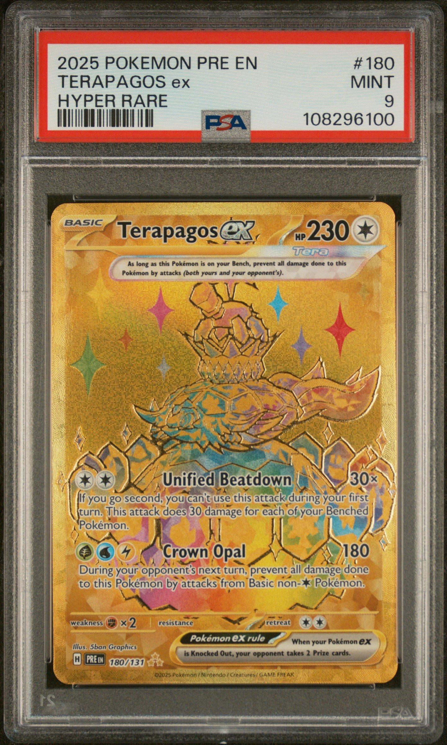 terapagos ex pokemon card 2024 Japanese Sv8a-terastal Fest 237 Ex Ultra Rare PSA 10 Graded Card Type / HP / Stage Terapagos ex | Prismatic Evolutions