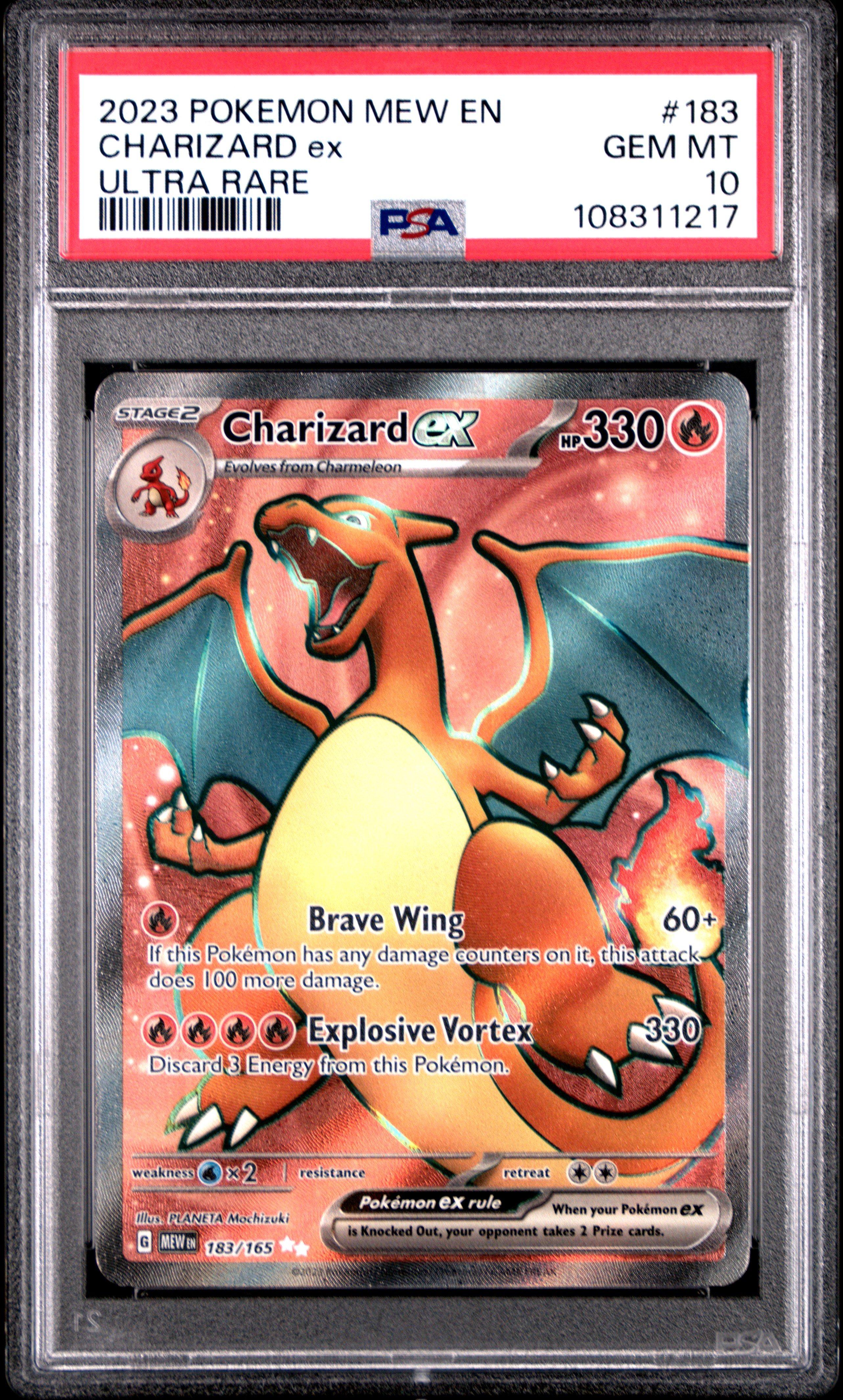 2023 Pokemon Mew En-151 183 Charizard Ex Ultra Rare PSA 10 Graded