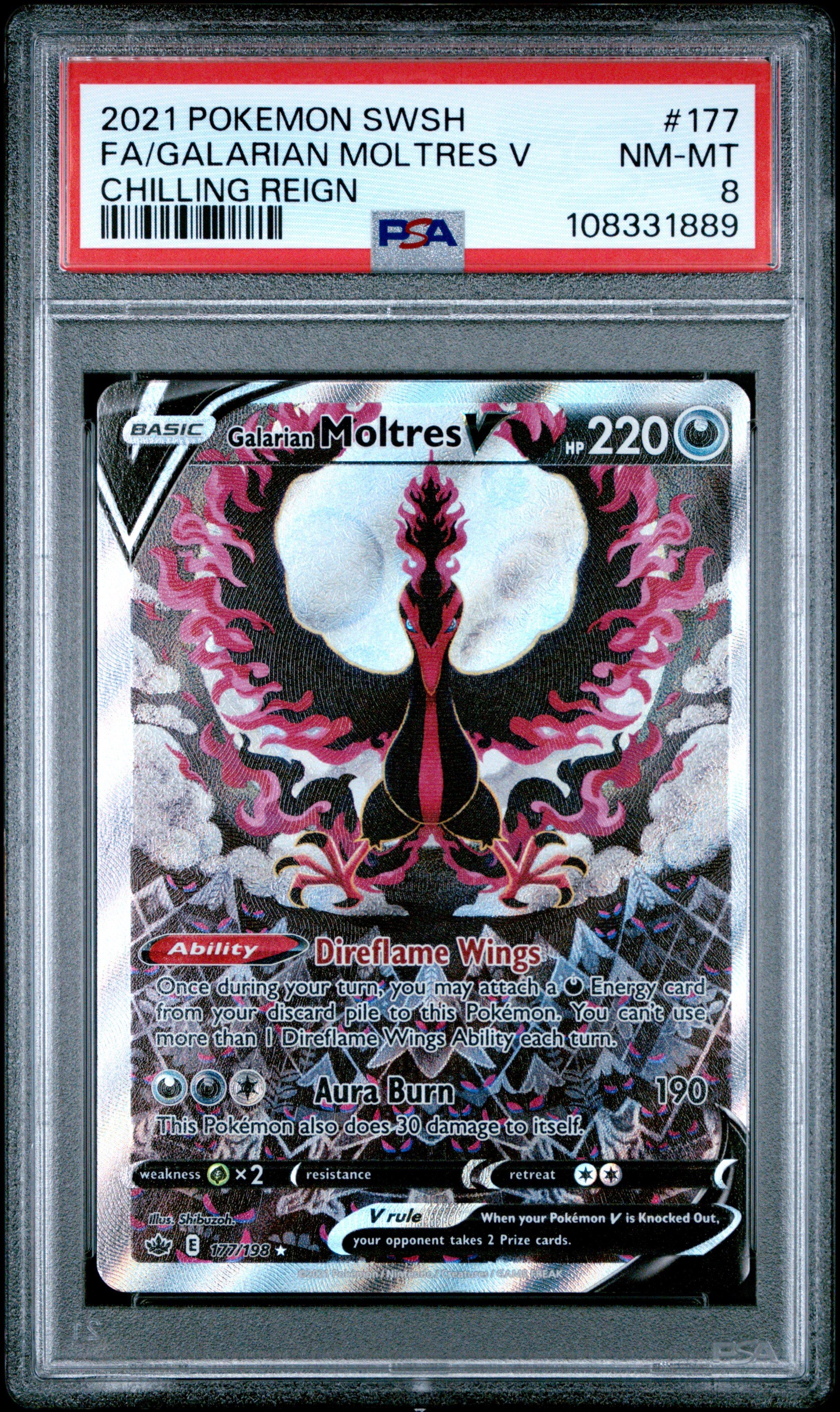 2021 Pokemon Sword & Shield Chilling Reign 177 Full Art/galarian