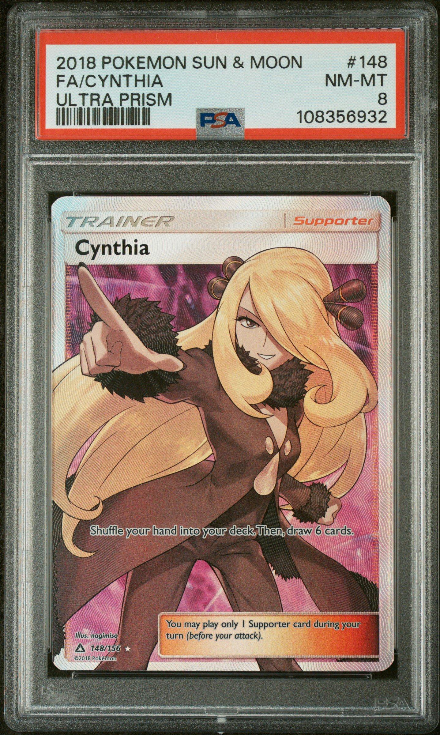 2018 Pokemon Sun & Moon Ultra Prism 148 Full Art/cynthia PSA