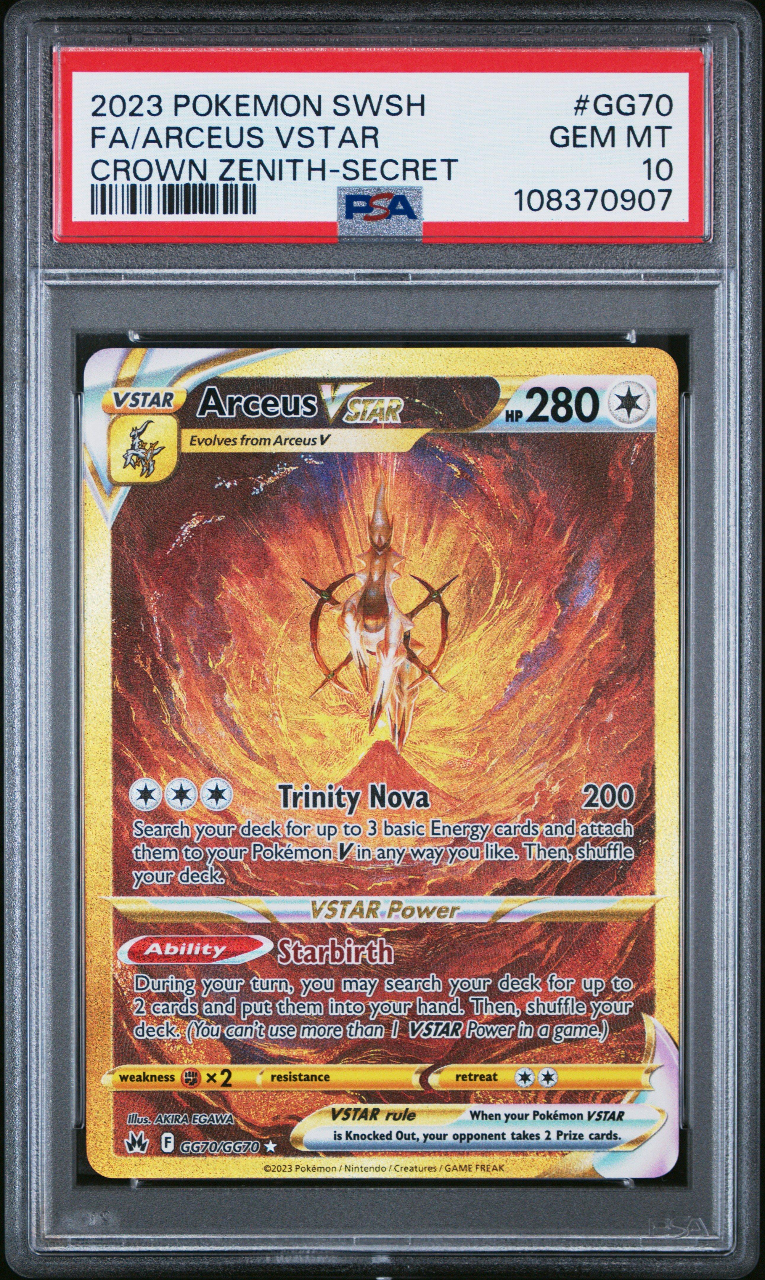 2023 Pokemon Sword And Shield Crown Zenith Gg70 Full Art/arceus