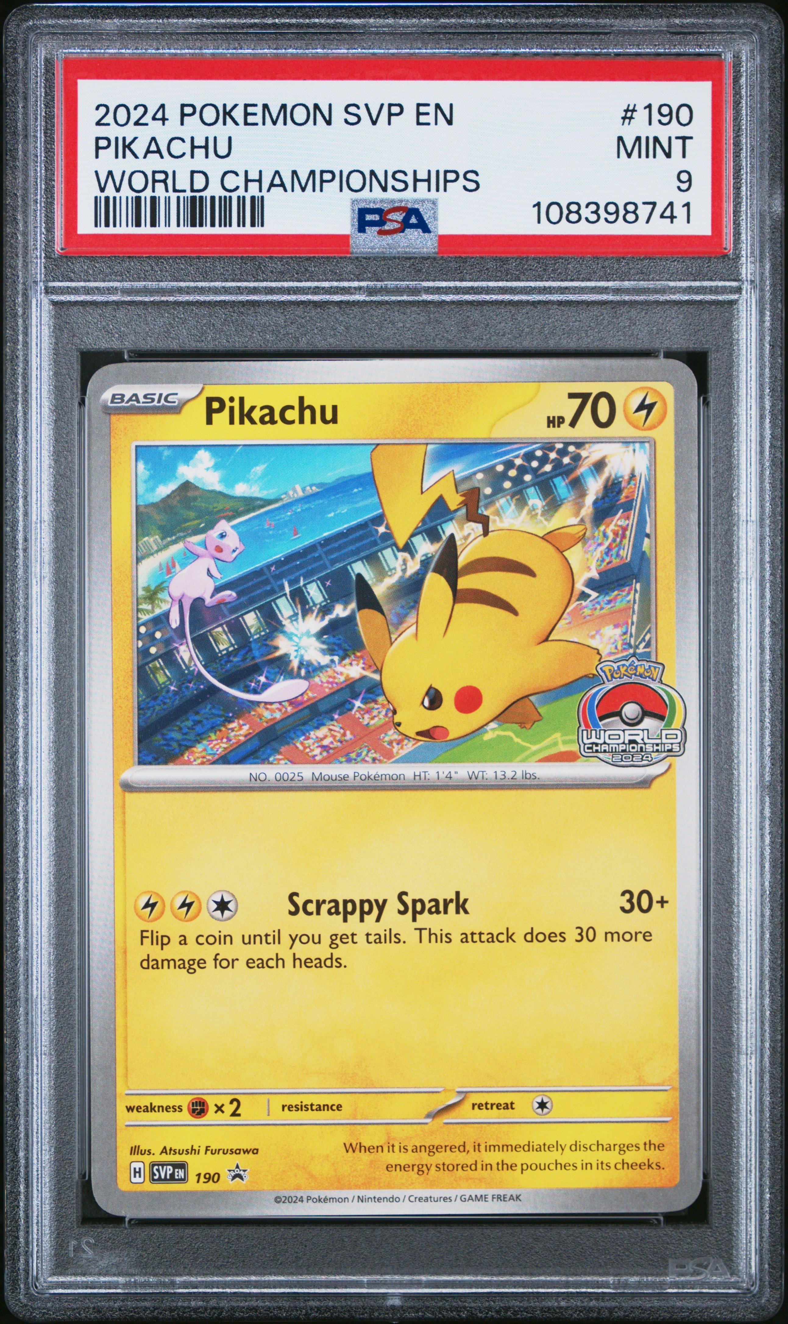 2024 Pokemon Svp En-sv Black Star Promo 190 Pikachu World