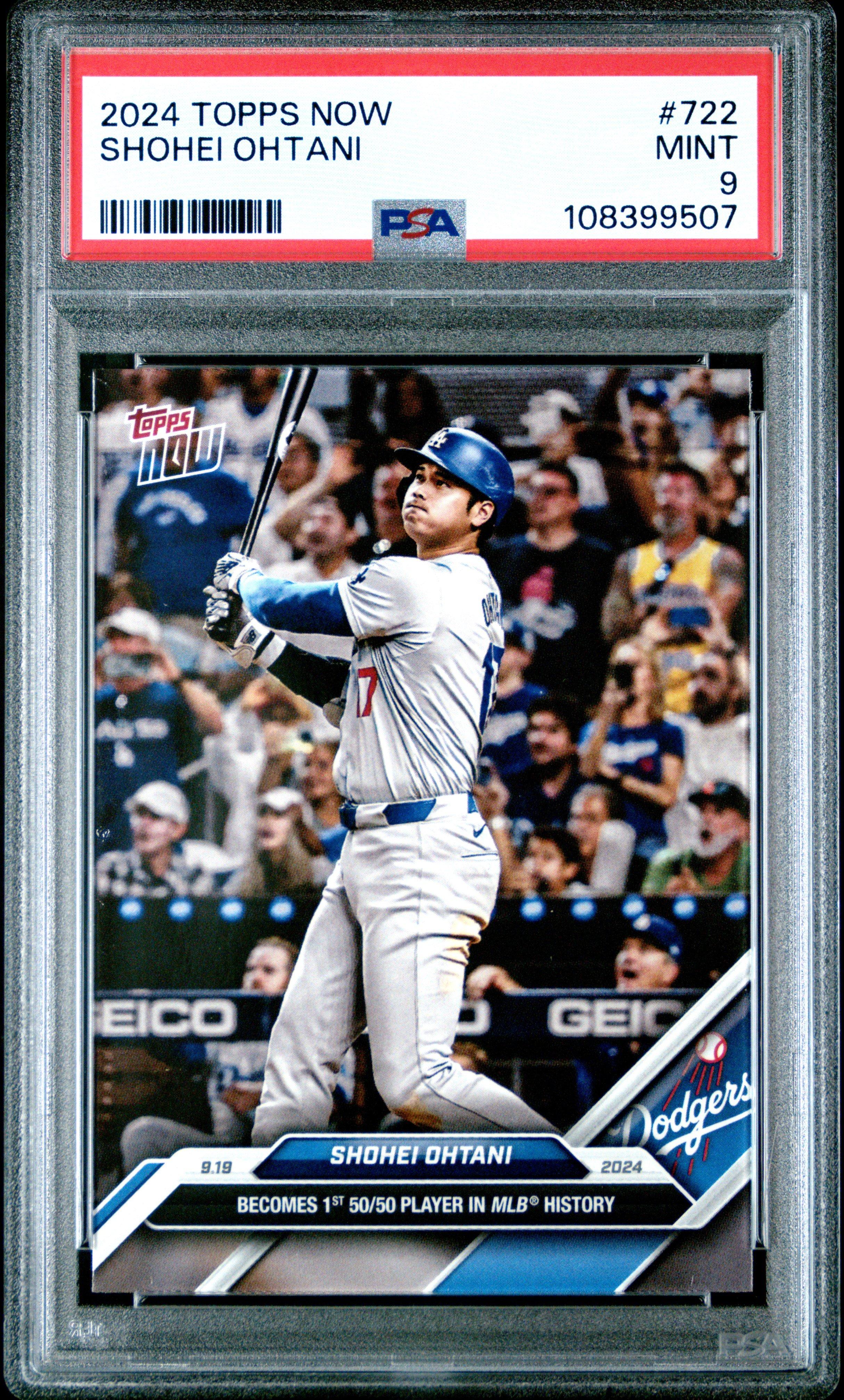 2024 Topps Now 722 Shohei Ohtani PSA 9 Graded Card | GameStop