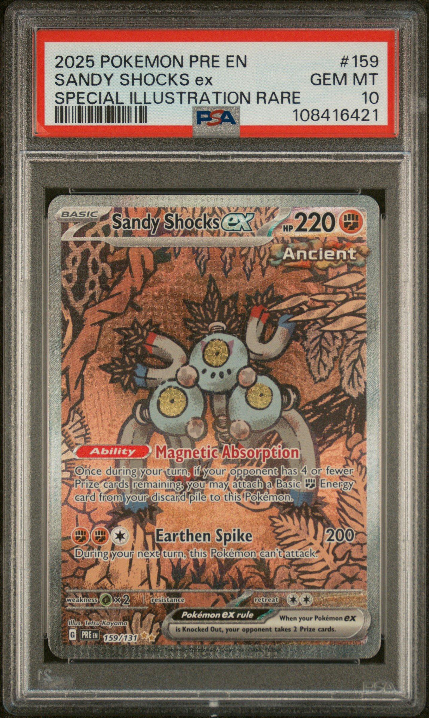 2025 Pokemon Pre En-prismatic Evolutions 159 Sandy Shocks Ex