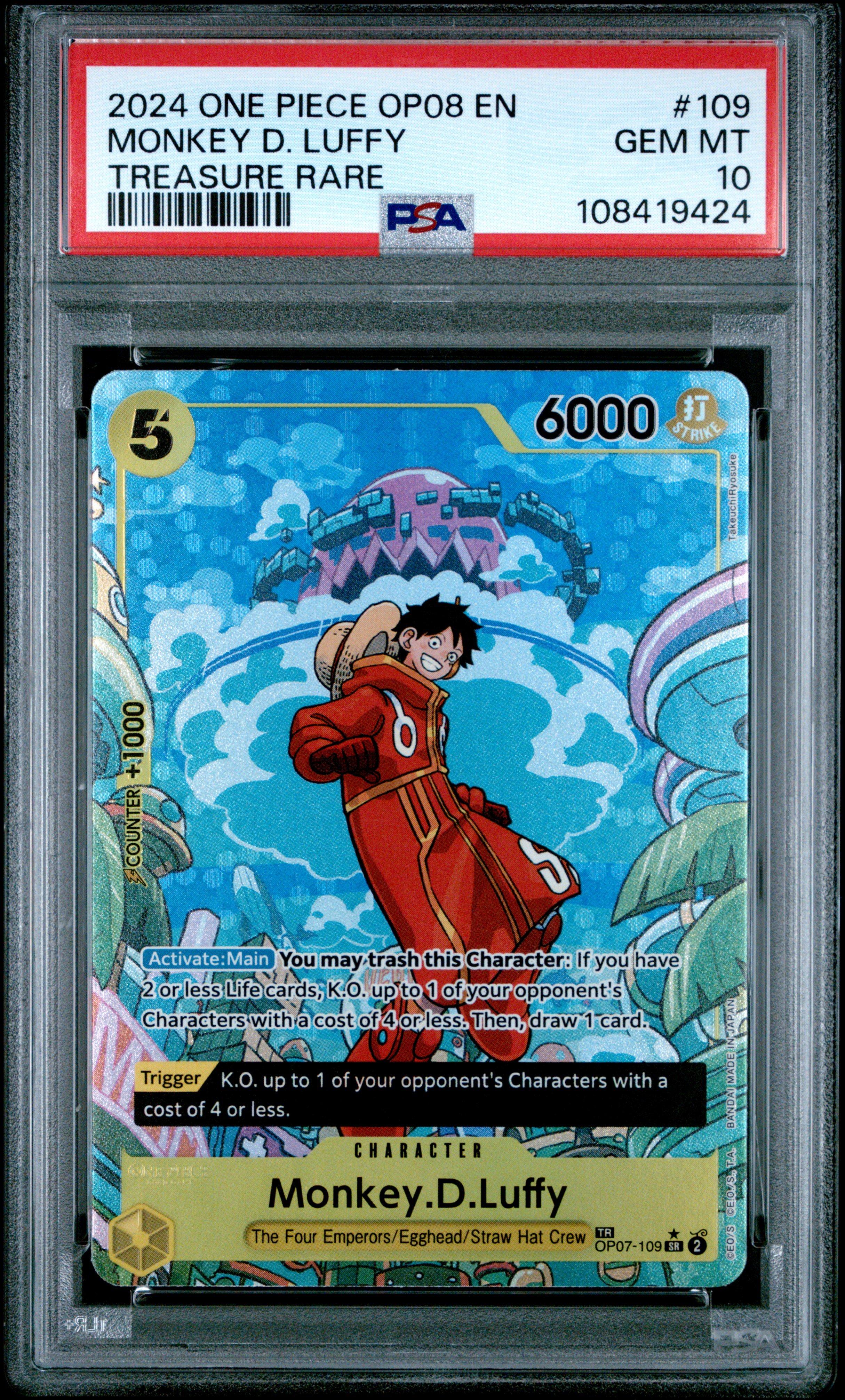 2024 One Piece Op08-two Legends 109 Monkey D. Luffy Treasure Rare