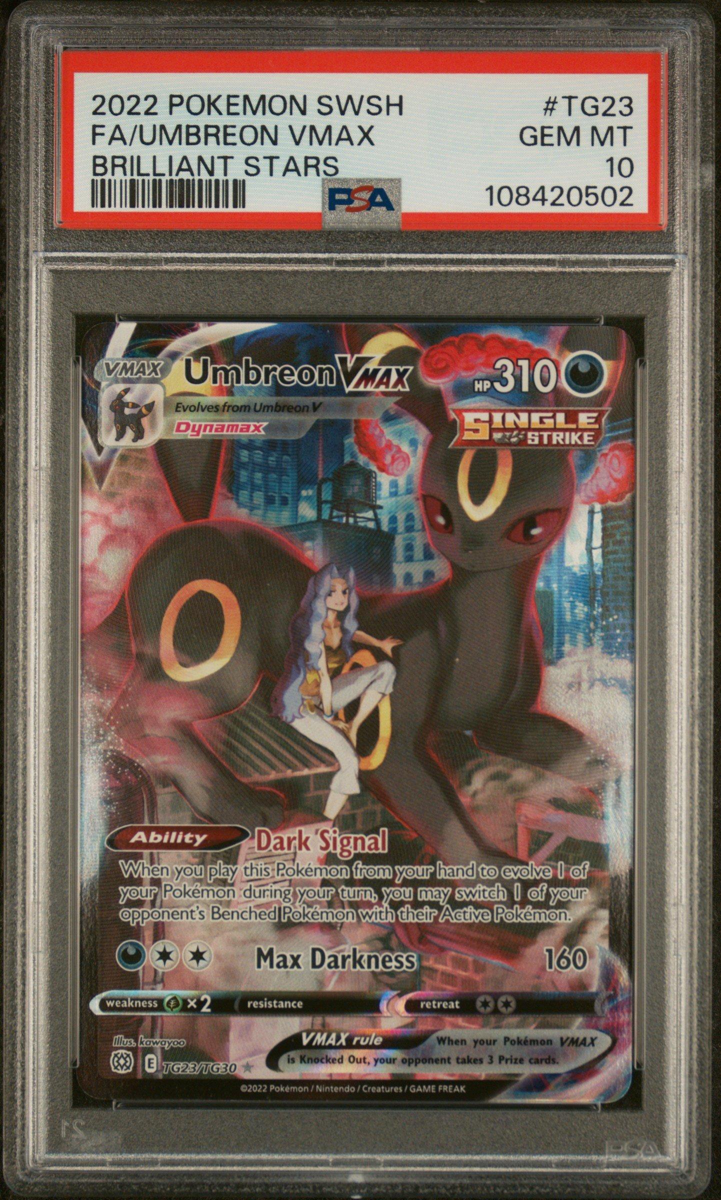 2022 Pokemon Sword & Shield Brilliant Stars Tg23 Full Art/umbreon
