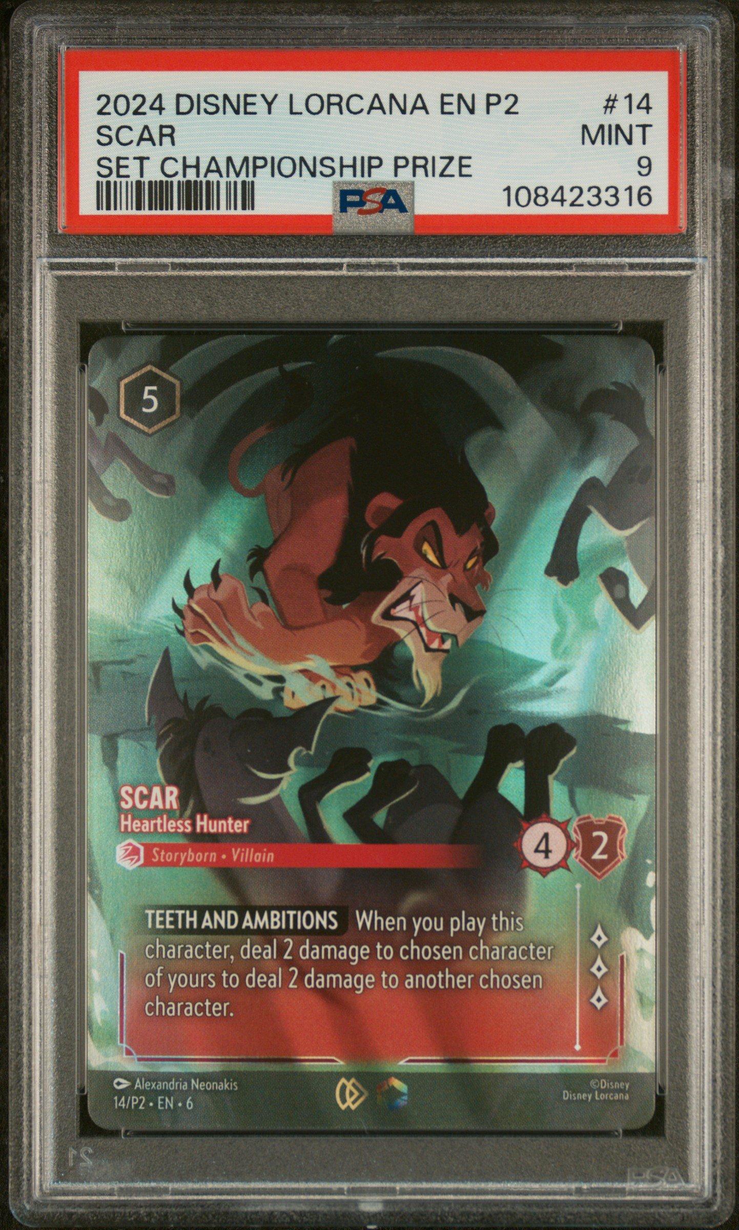 2024 Disney Lorcana En P2-promo 14 Scar - Heartless Hunter Azurite