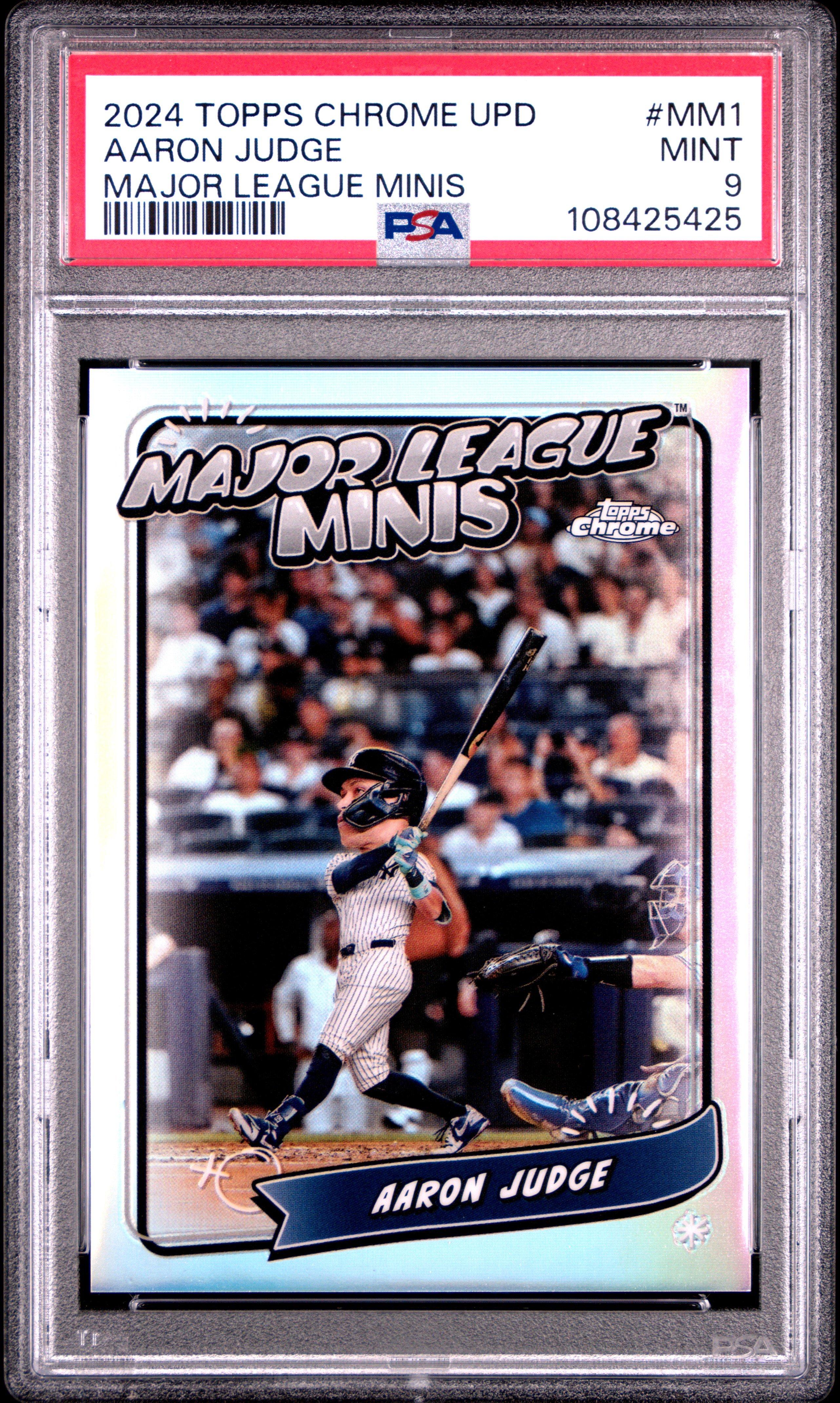 2024 Topps Chrome Update Major League Minis Mm1 Aaron Judge PSA 9