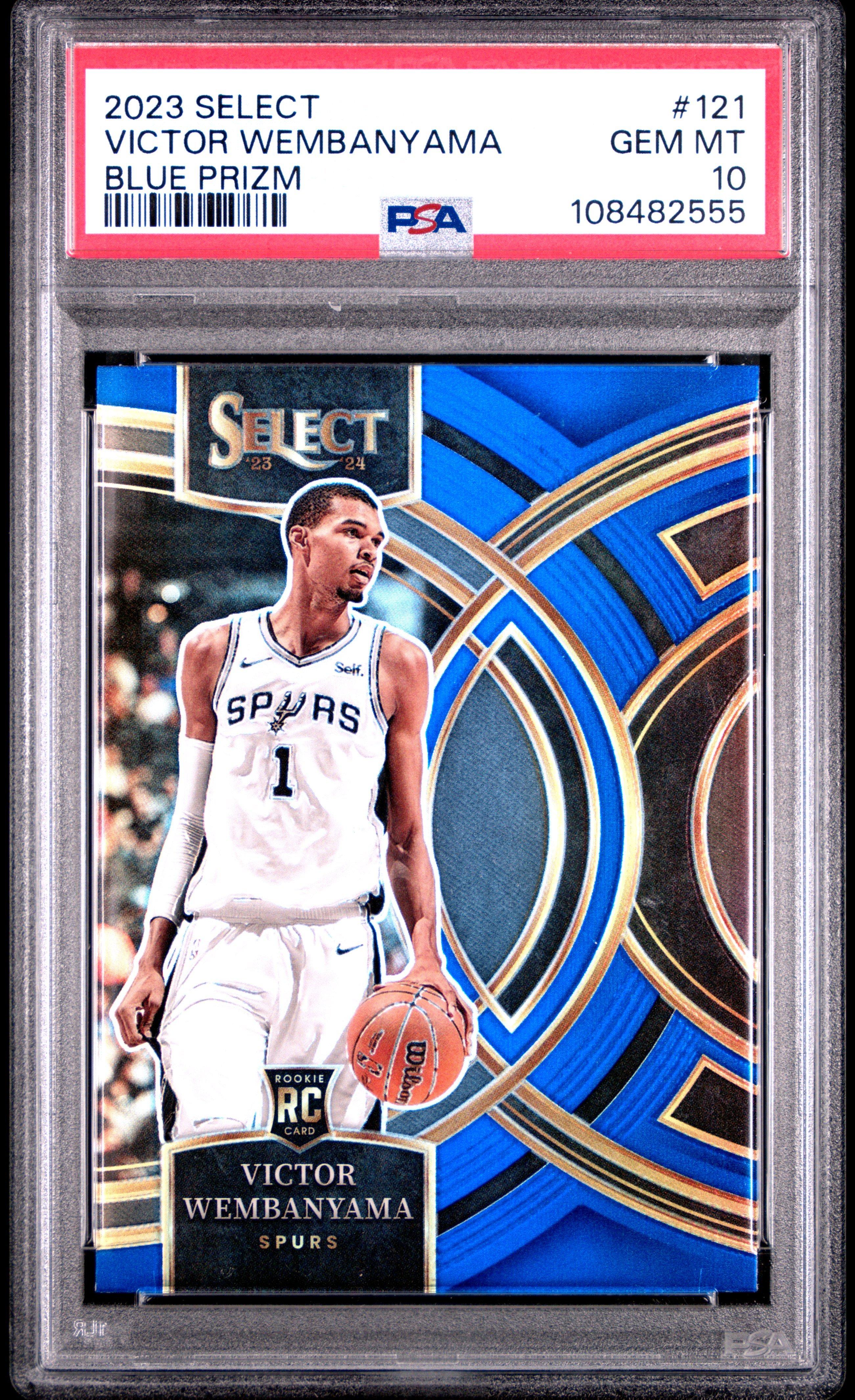 2023 Panini Select 121 Victor Wembanyama Blue Prizm PSA