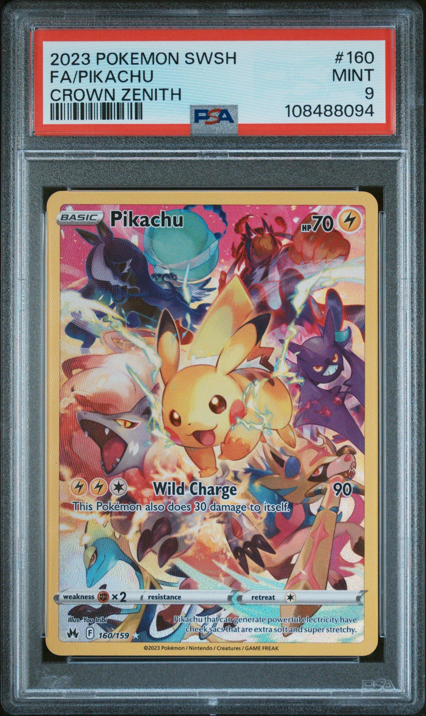 2023 Pokemon Sword And Shield Crown Zenith 160 Full Art/pikachu
