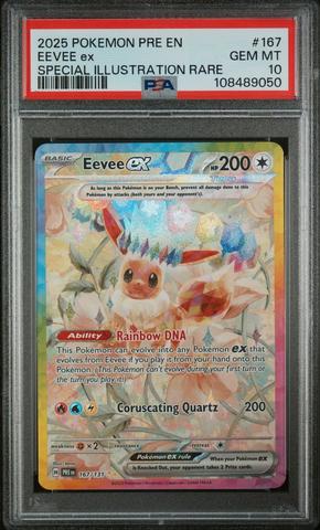 2025 Pokemon Pre En-prismatic Evolutions 167 Eevee Ex